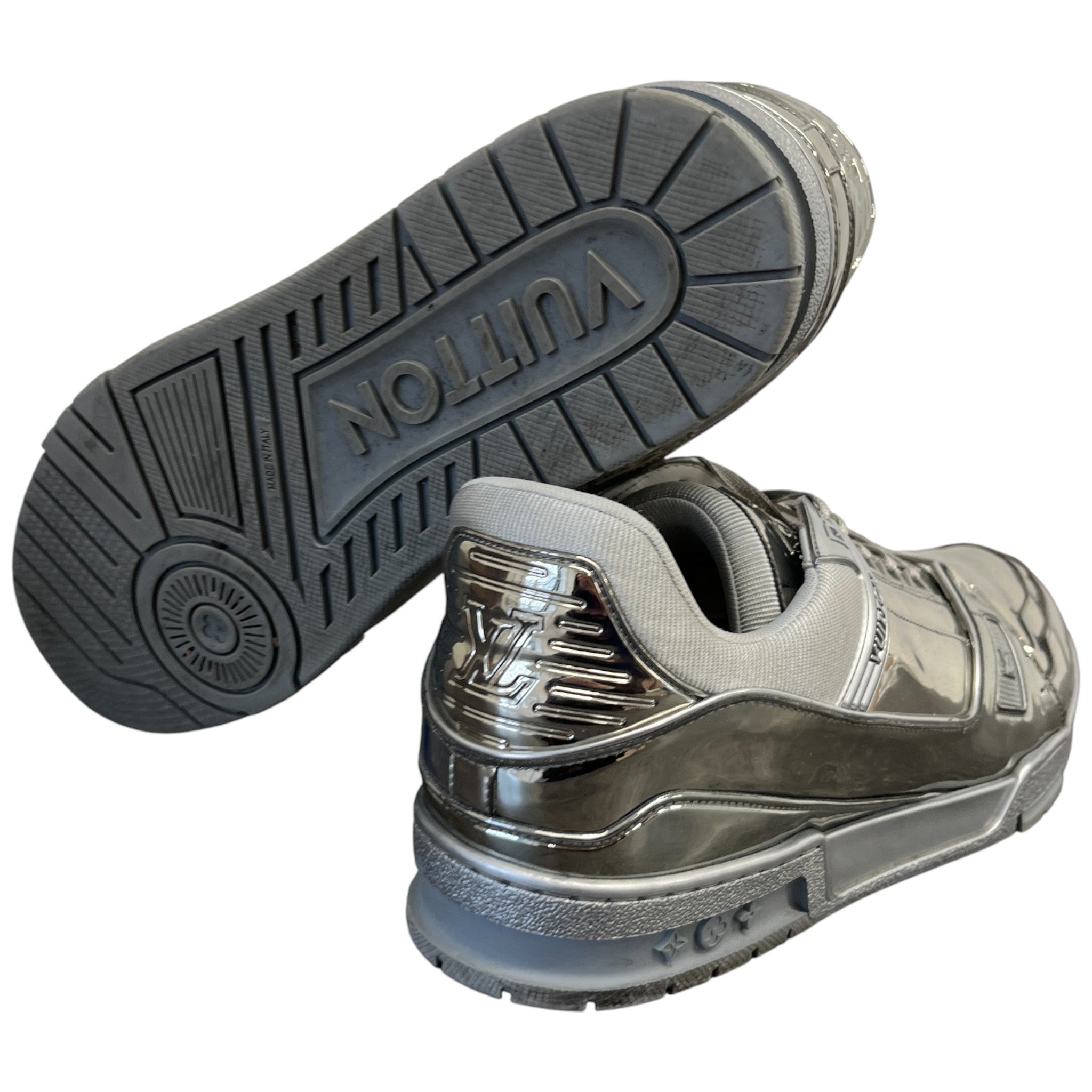 Men's Lv Low Trainers Silver Size EU 45 / UK 11