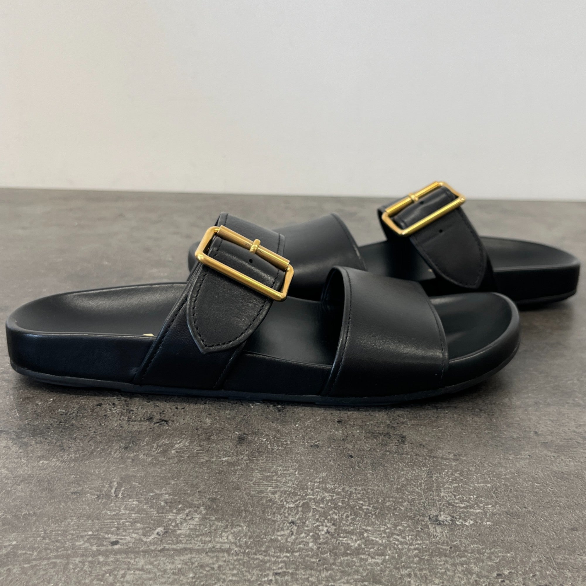 Women's Buckle Crossover Sandals Black Size EU 37.5 / UK 4.5