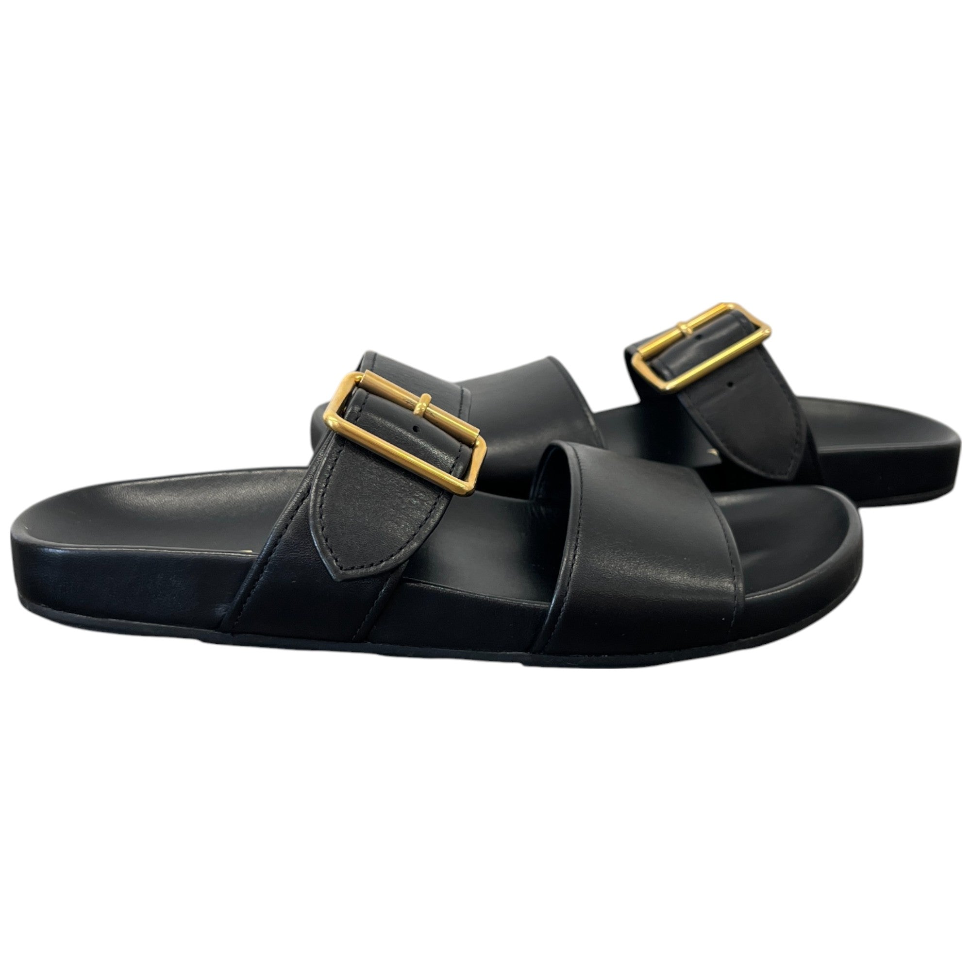 Women's Buckle Crossover Sandals Black Size EU 37.5 / UK 4.5