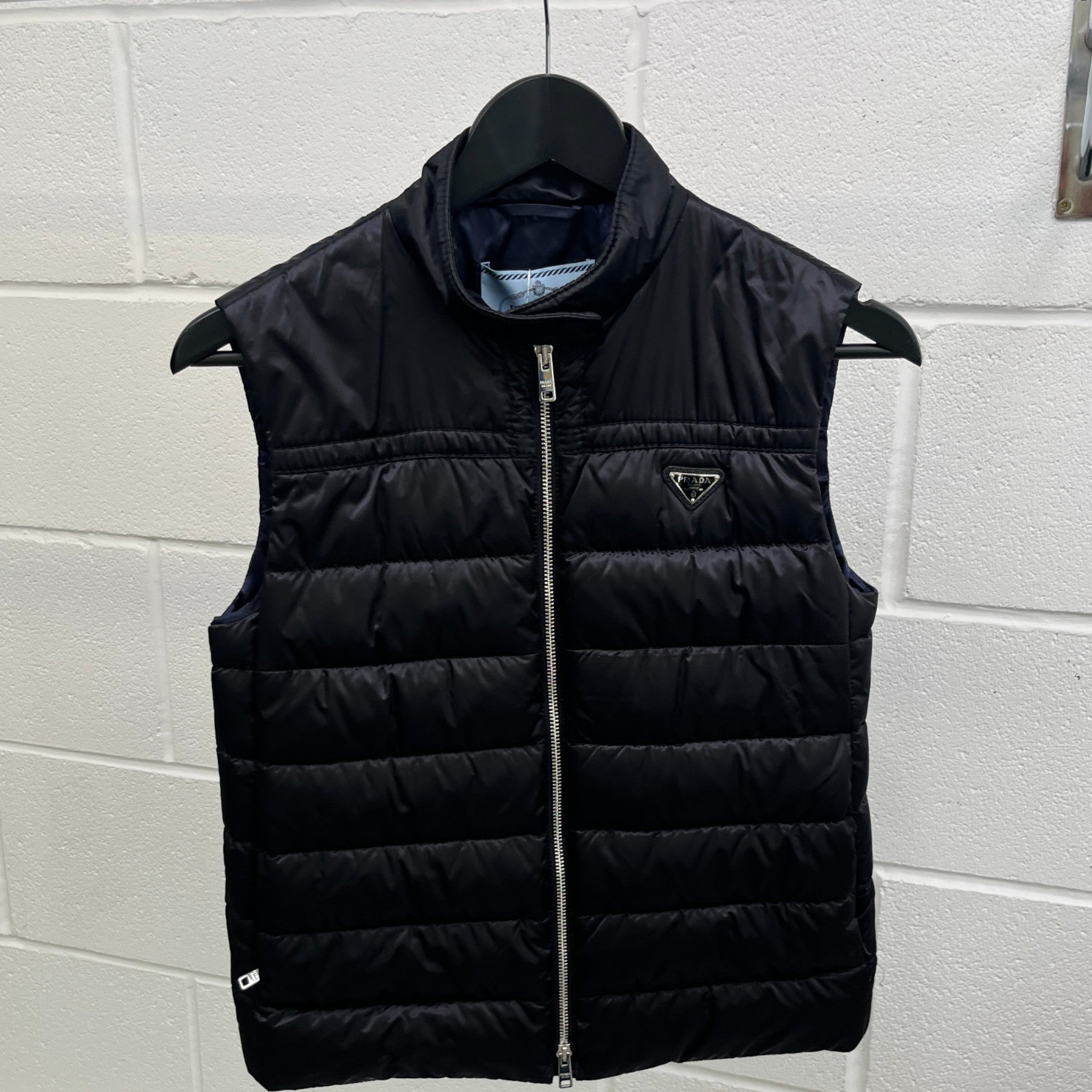 Women's Plaque Logo Gilet Black Size IT 38 / UK 6