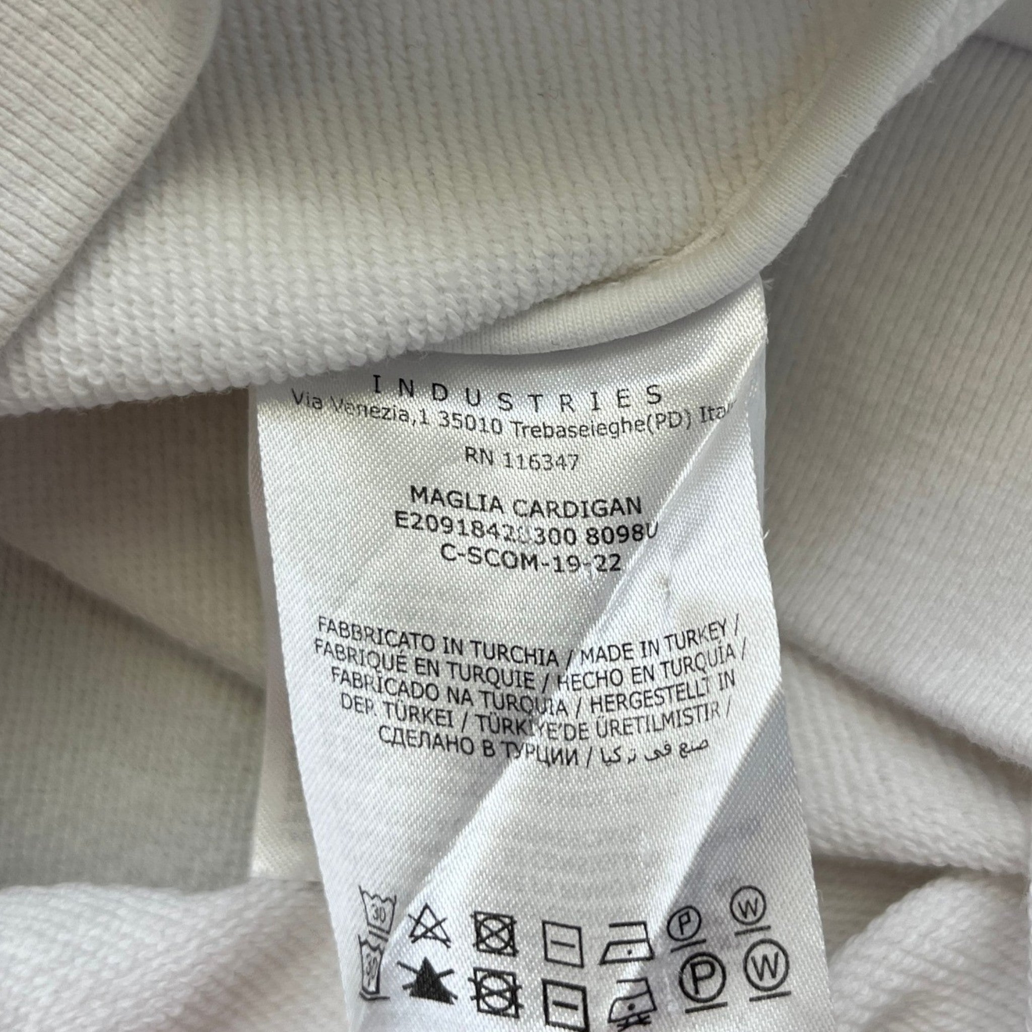 Men's Maglia Hoodie White Size L