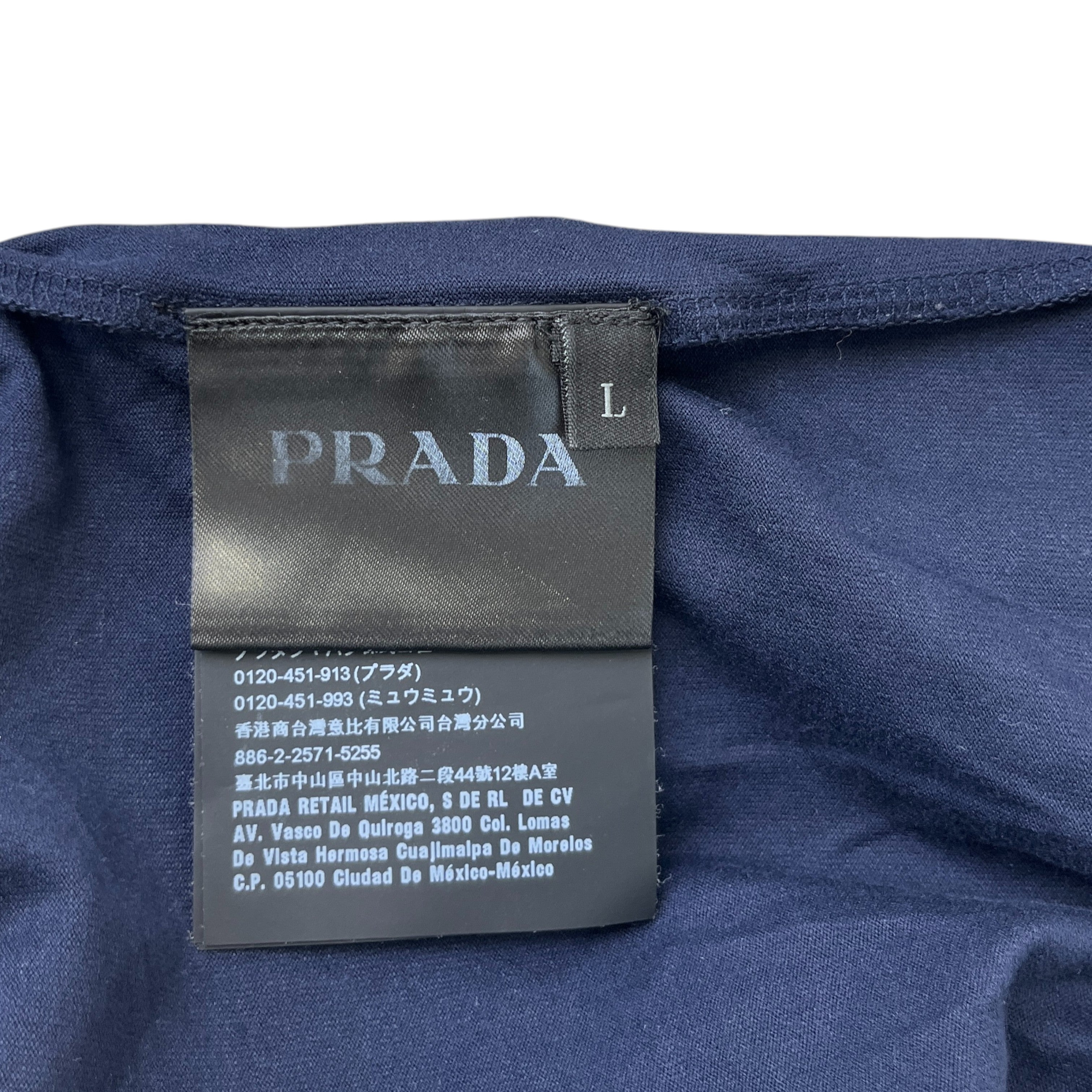 Men's Nylon Pocket Logo T-Shirt Navy Size L