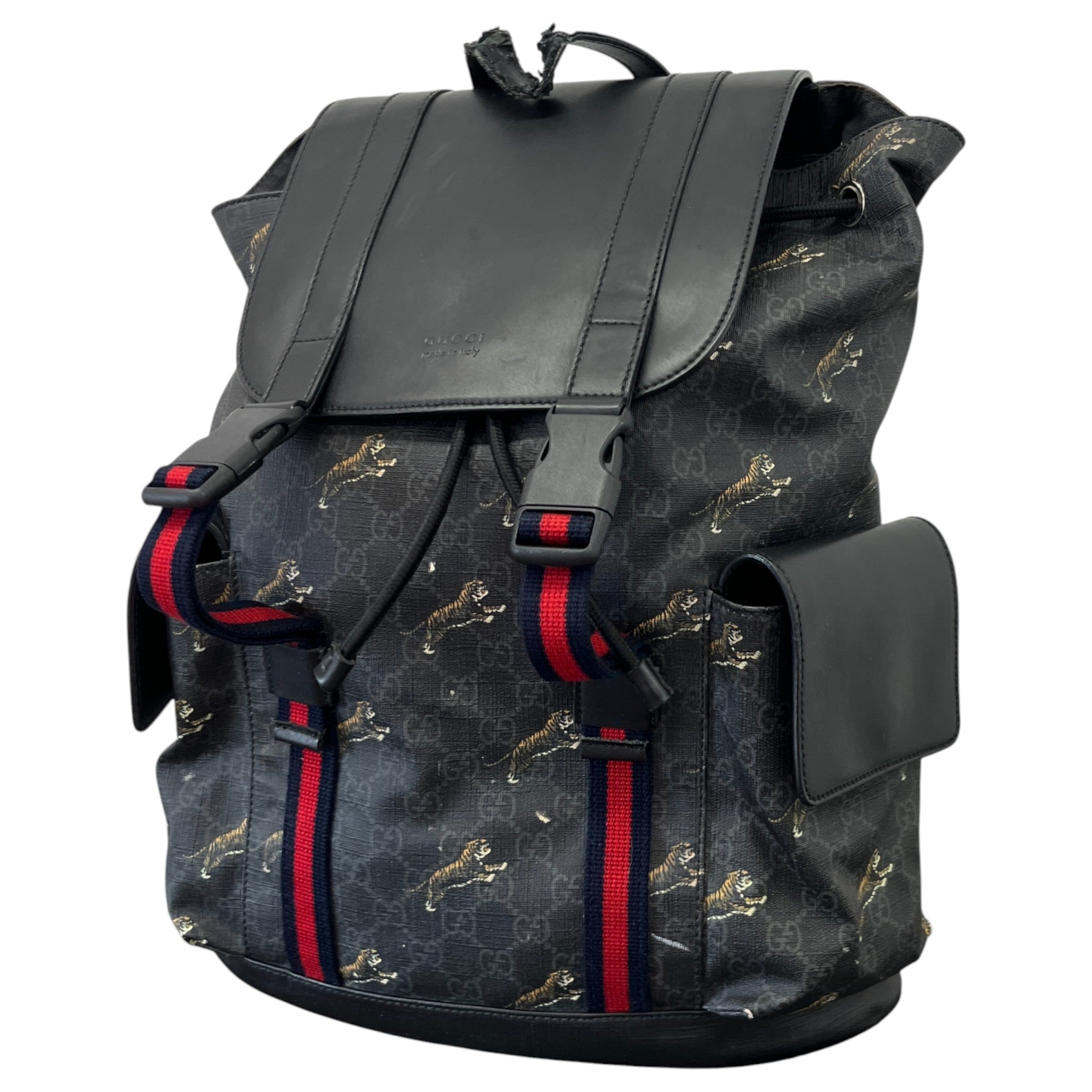 Men's Gg Supreme Tiger Backpack Black