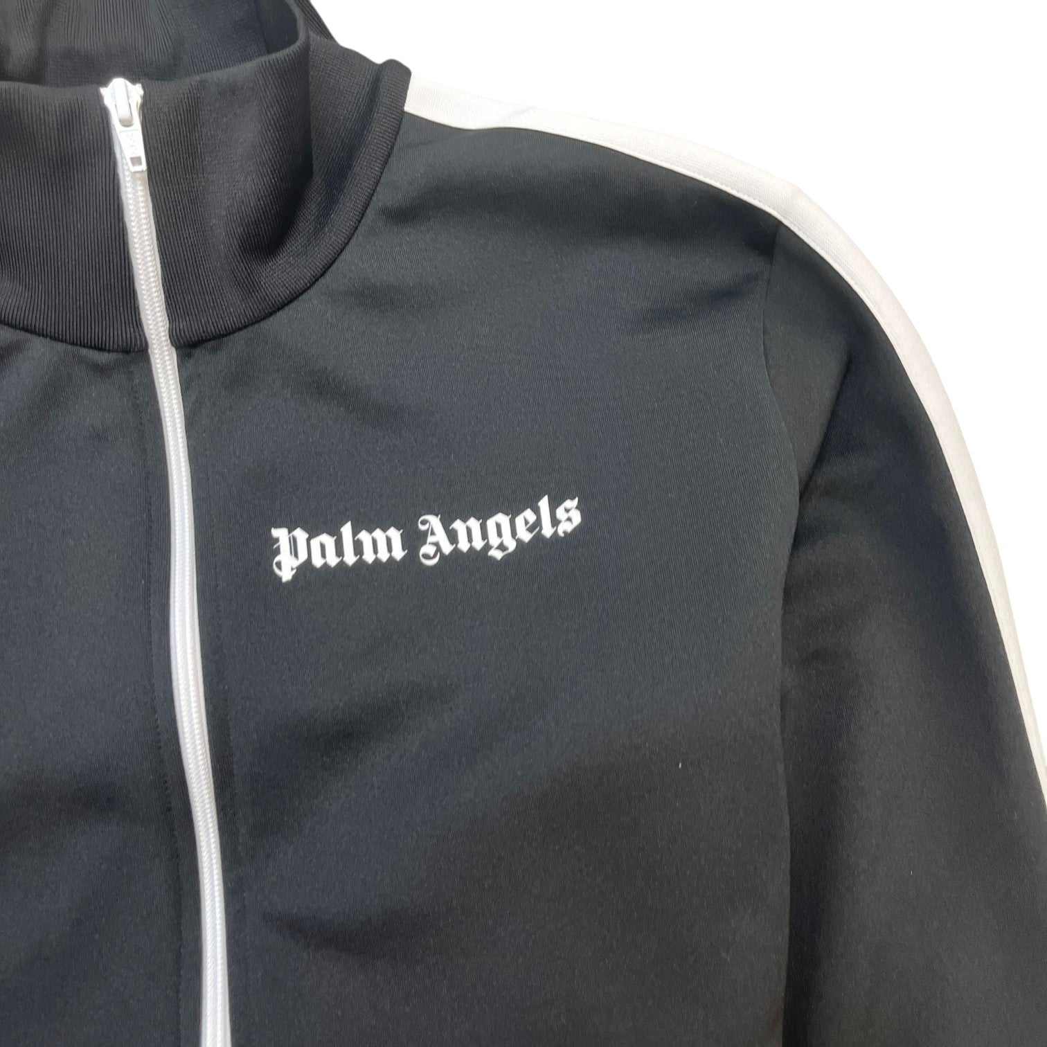 Men's Stripe Logo Track Jacket Black Size XL