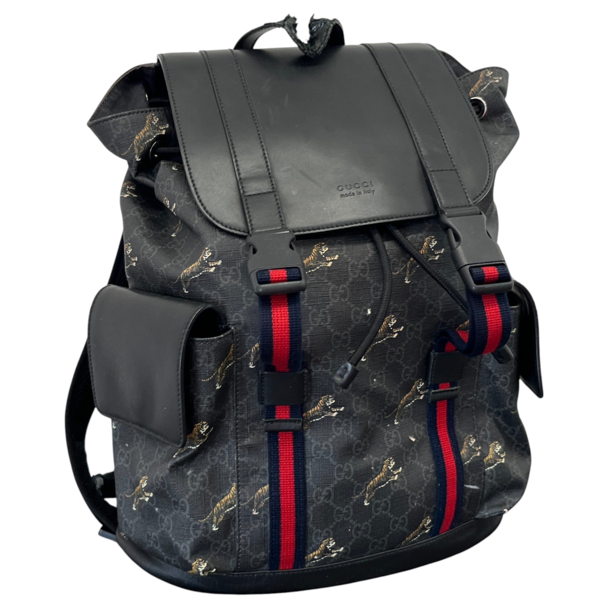 Men's Gg Supreme Tiger Backpack Black