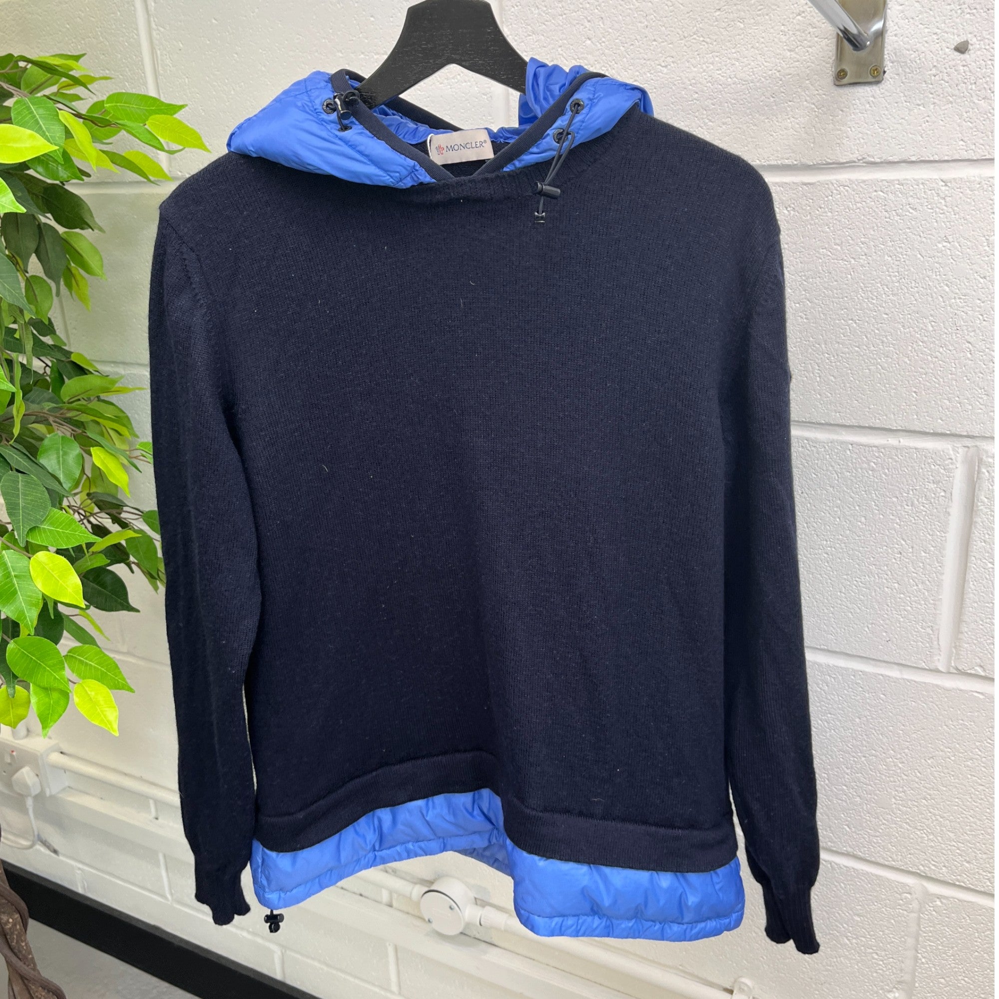 Men's Maglione Padded Hoodie Navy Size L