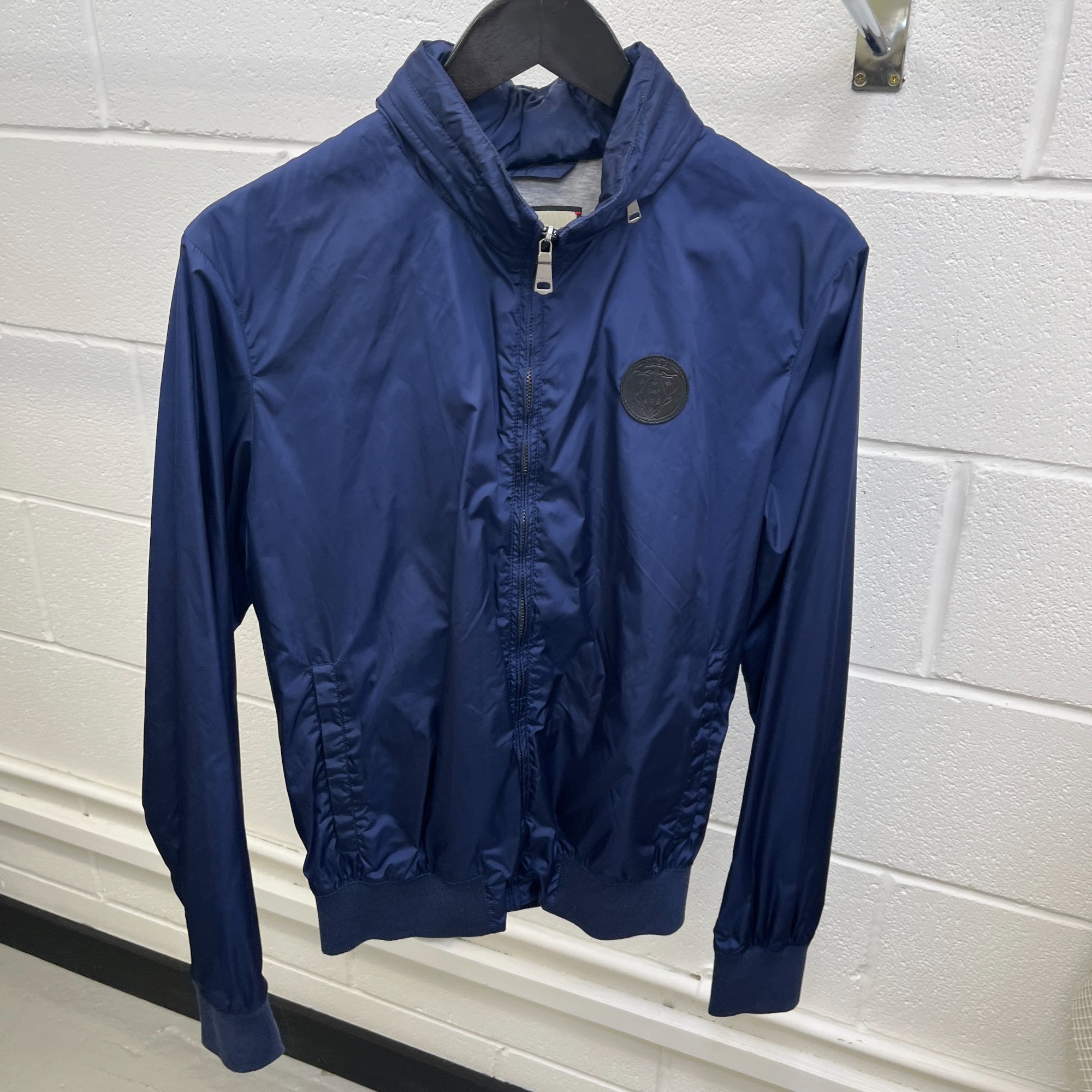 Men's Patch Logo Jacket Blue Size IT 44 / XS