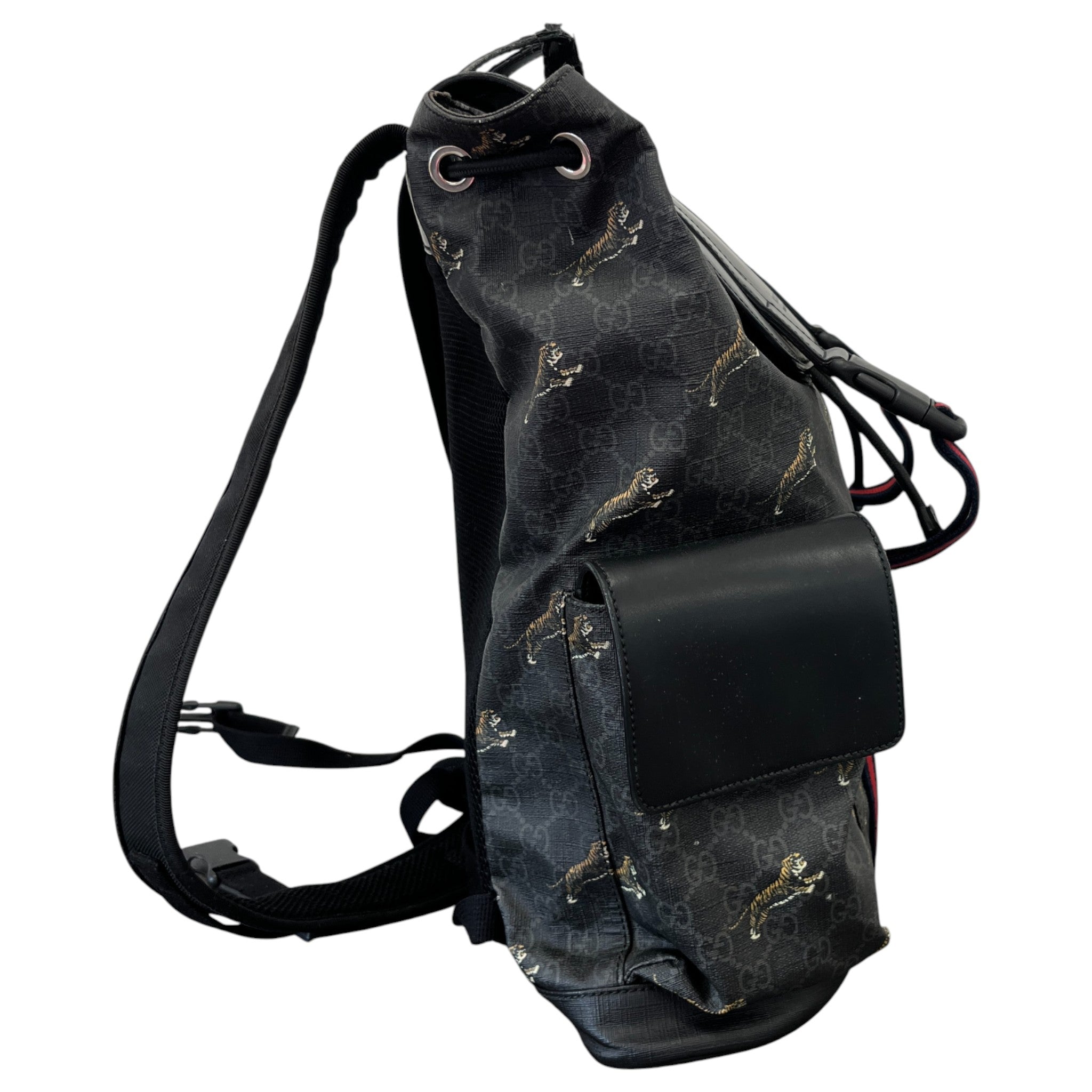 Men's Gg Supreme Tiger Backpack Black