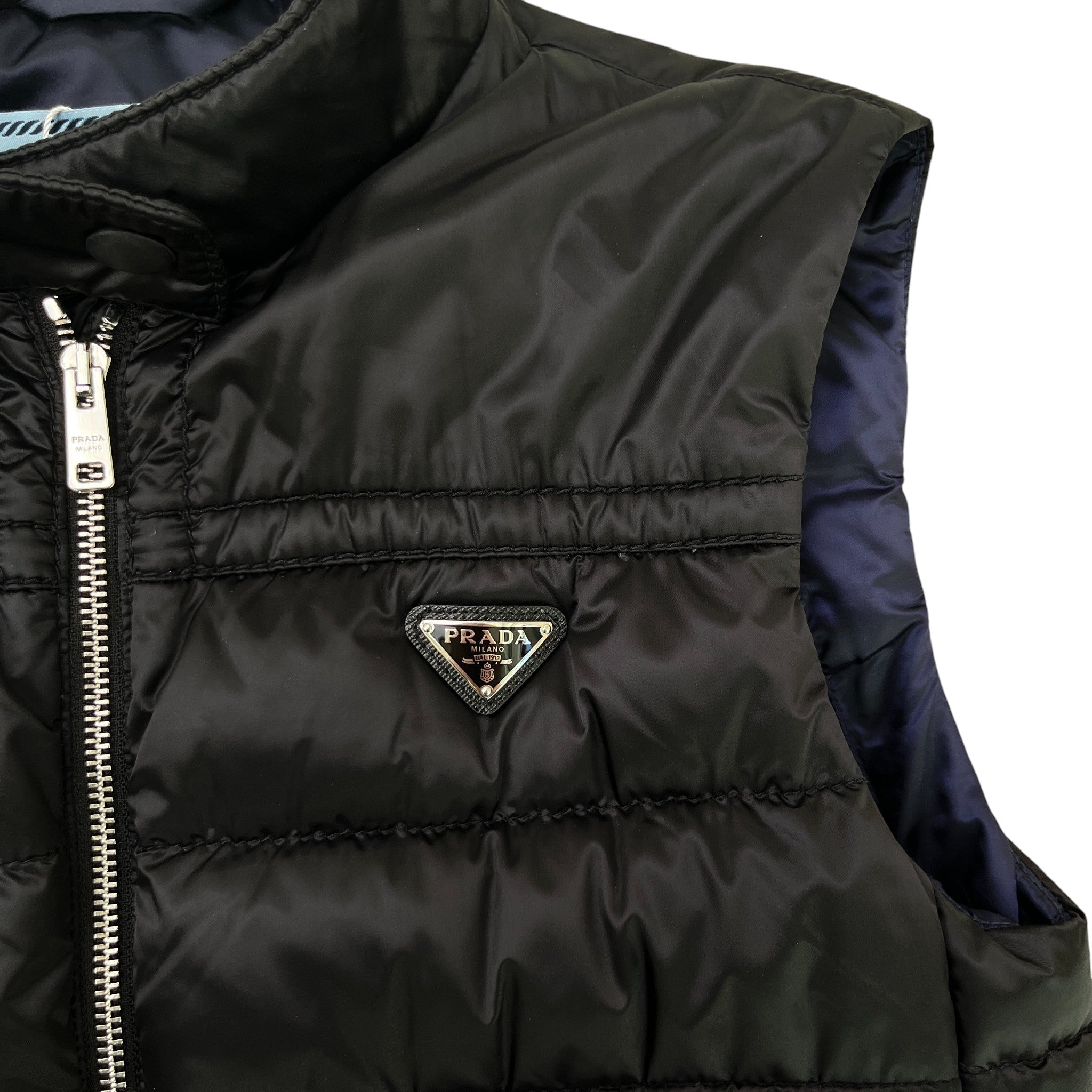 Women's Plaque Logo Gilet Black Size IT 38 / UK 6