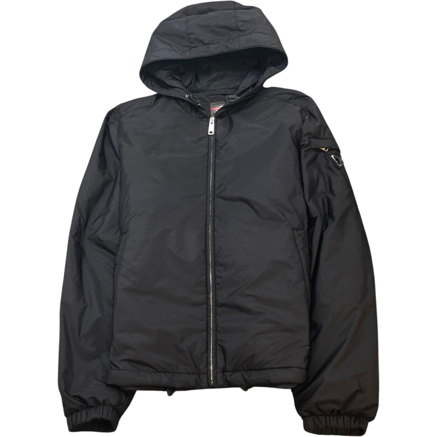 Men's Triangle Logo Plaque Down Jacket Black Size M