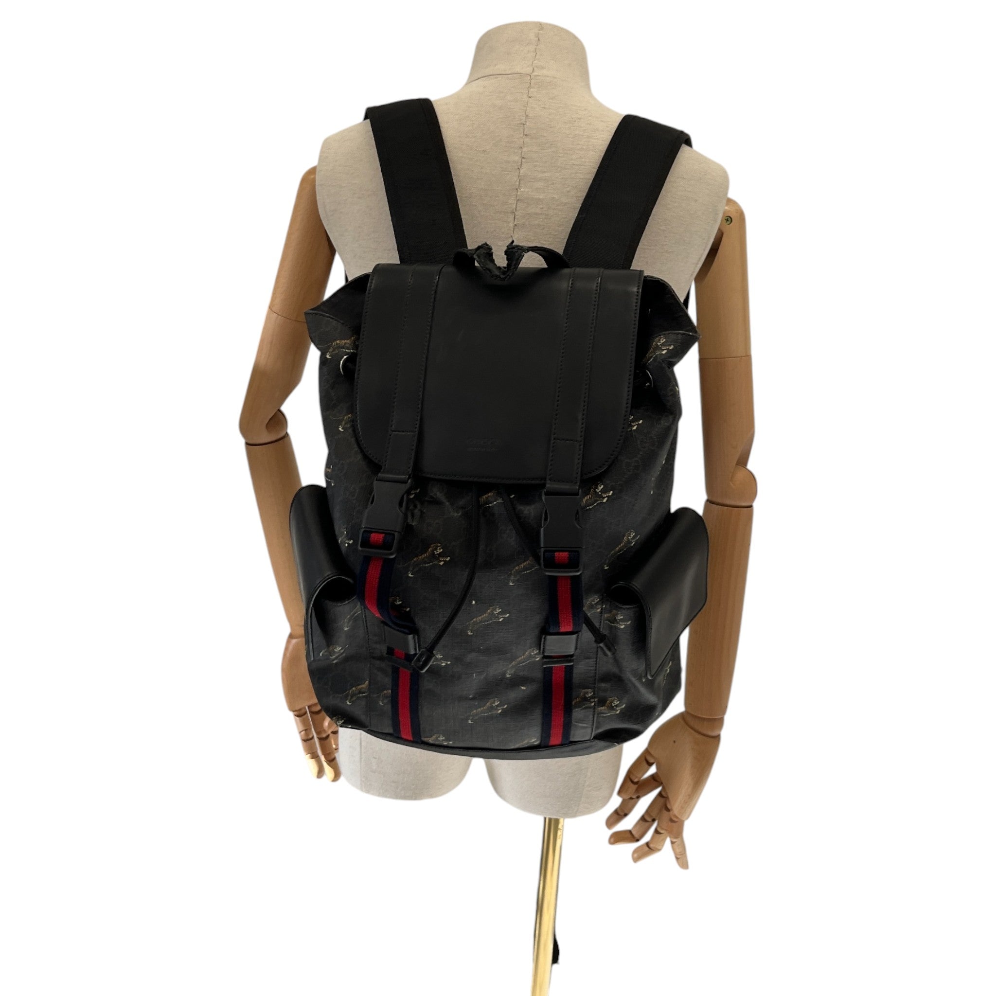 Men's Gg Supreme Tiger Backpack Black