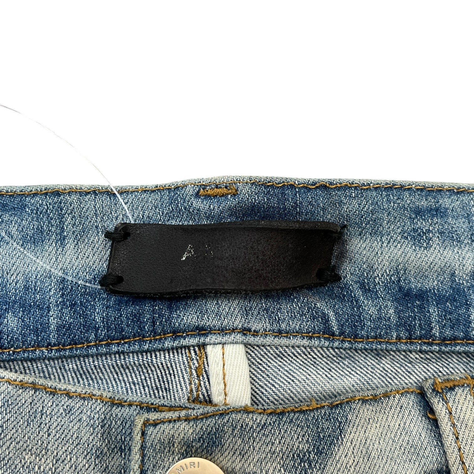 Men's Mx1 Distressed Bandana Jeans Blue Size Waist 32"