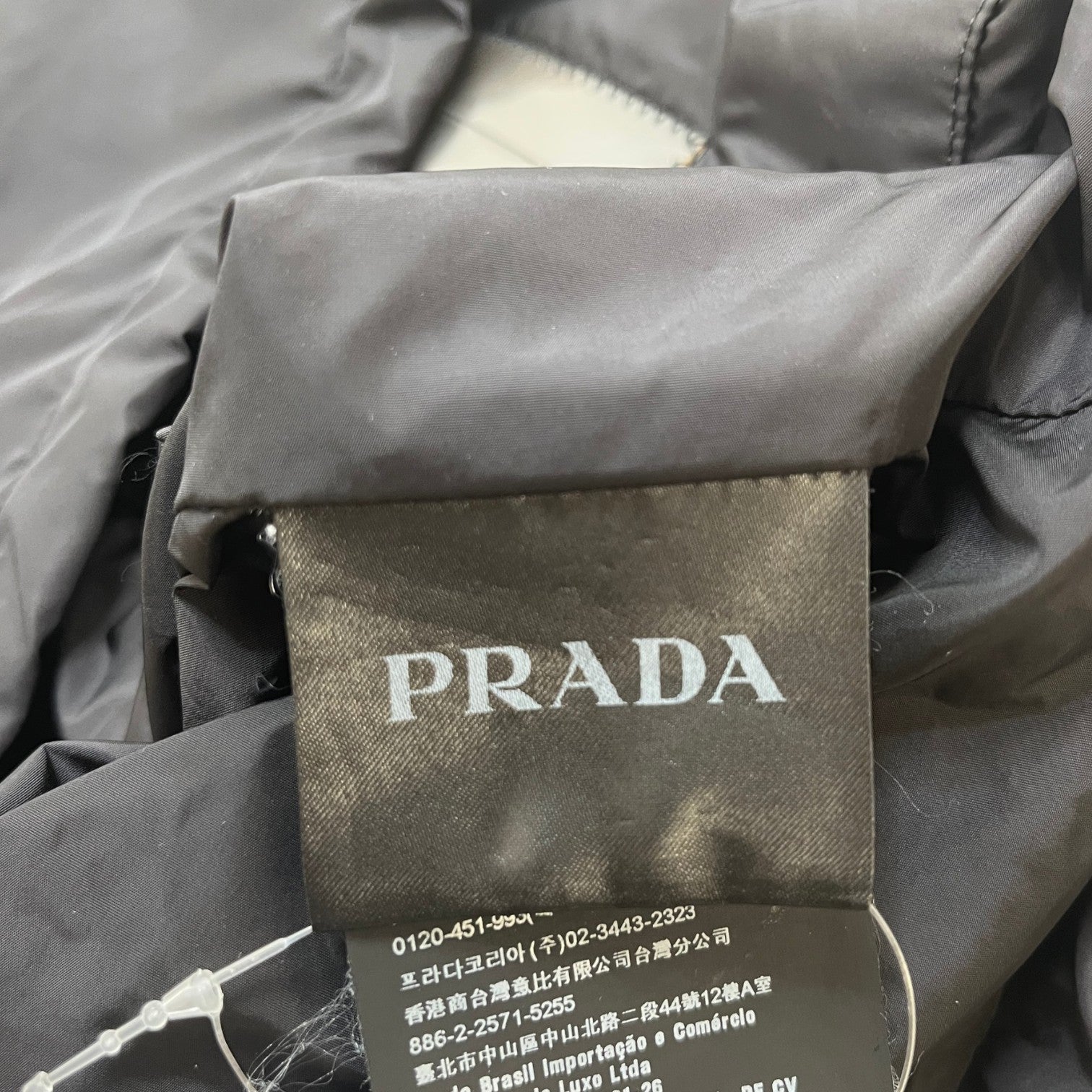Men's Triangle Logo Plaque Down Jacket Black Size M