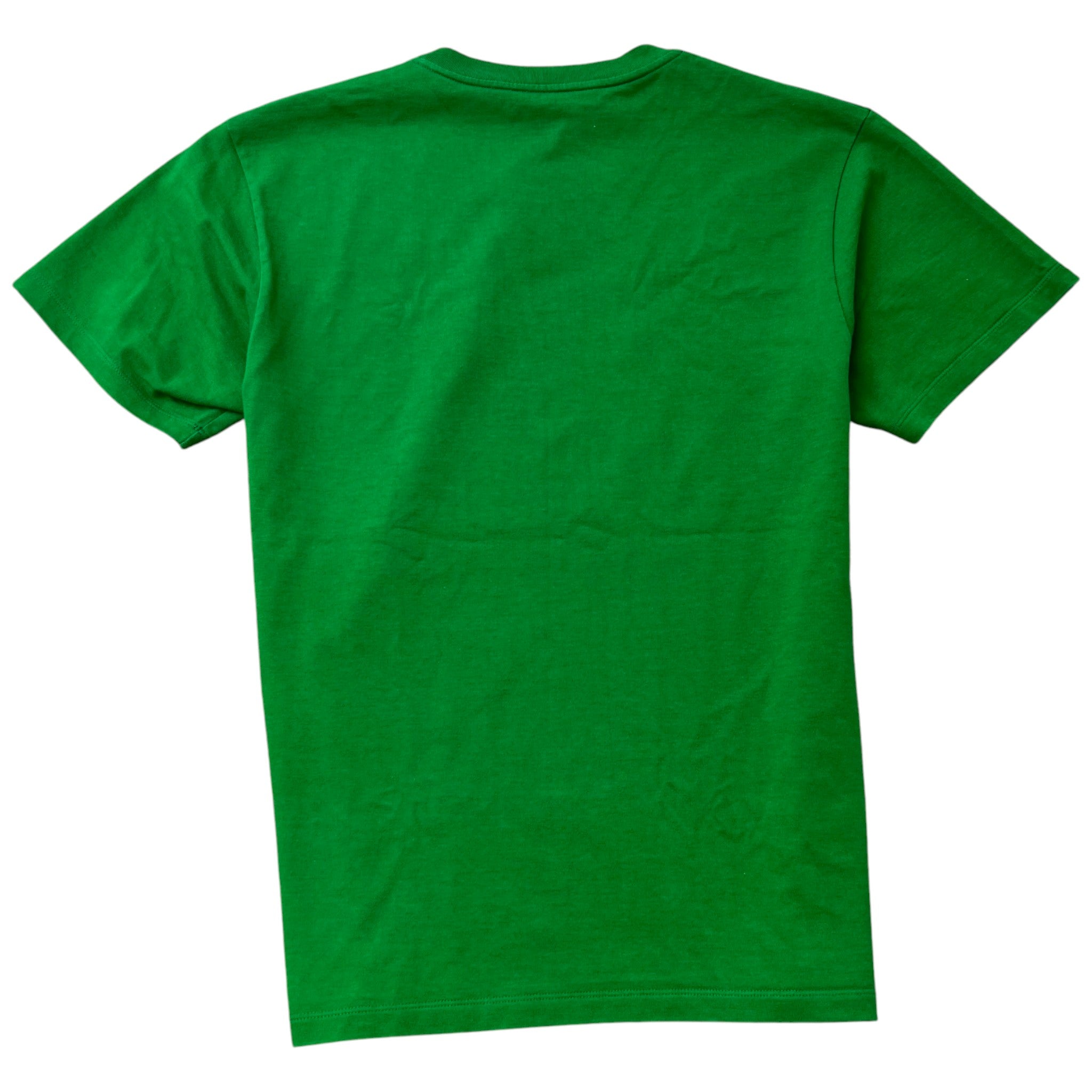 Men's Vertical Logo Print T-Shirt Green Size XS