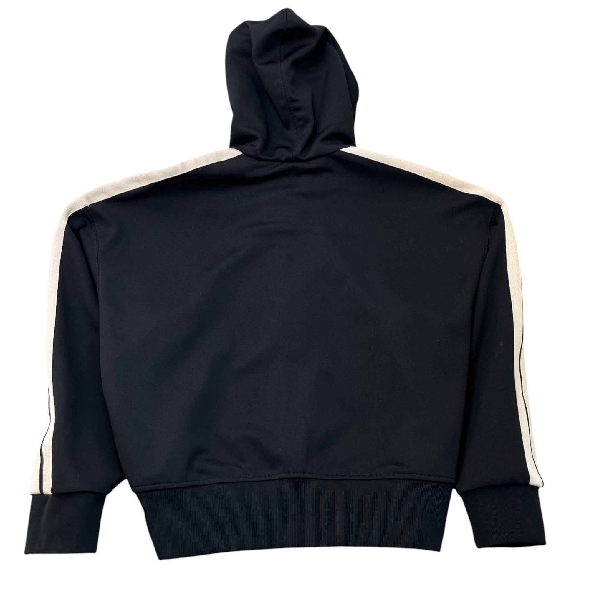 Men's Logo Print Hooded Track Jacket Black Size S
