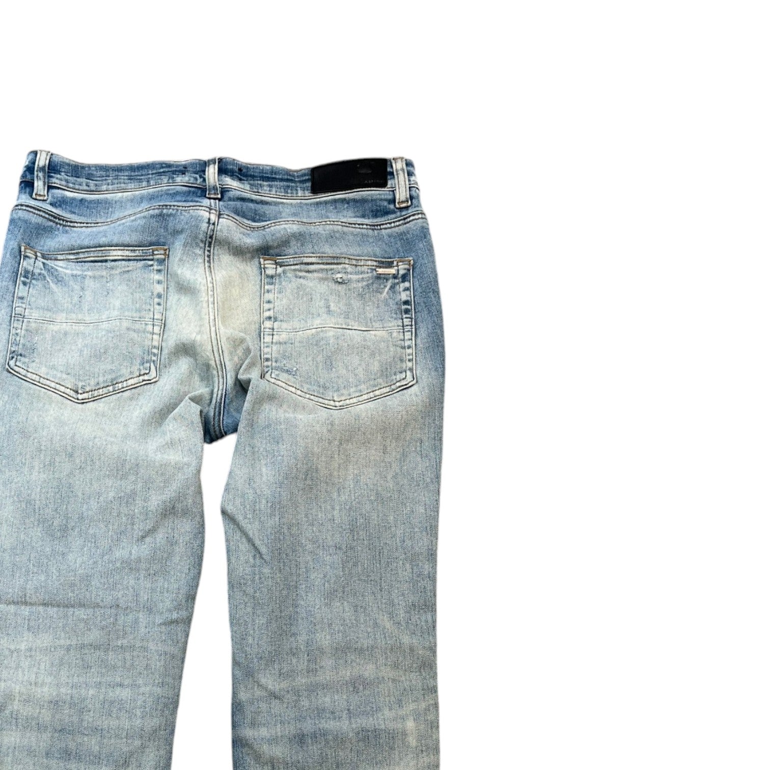 Men's Mx1 Distressed Bandana Jeans Blue Size Waist 32"