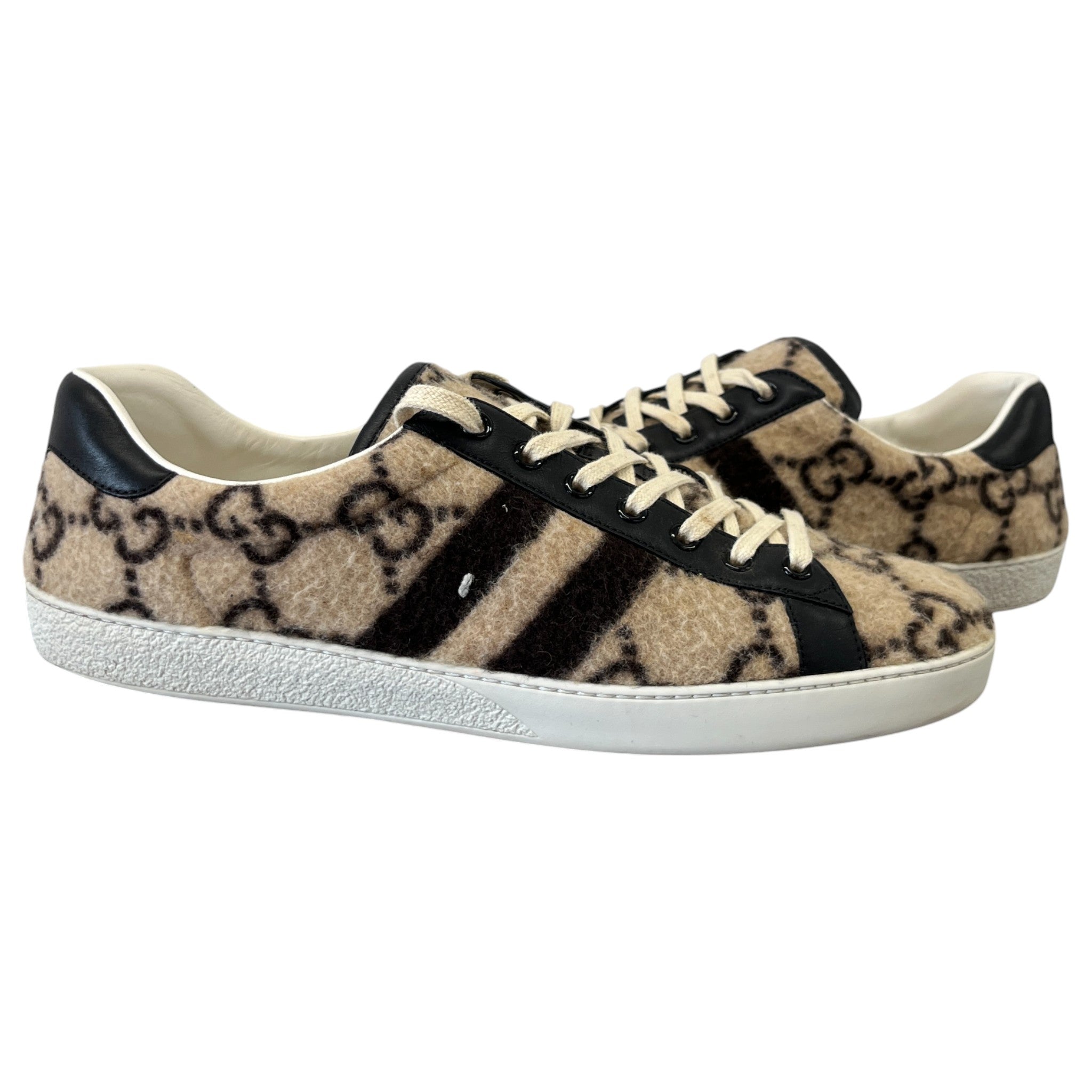 Men's Gg Supreme Ace Low Trainers Beige Size EU 44 / UK 10