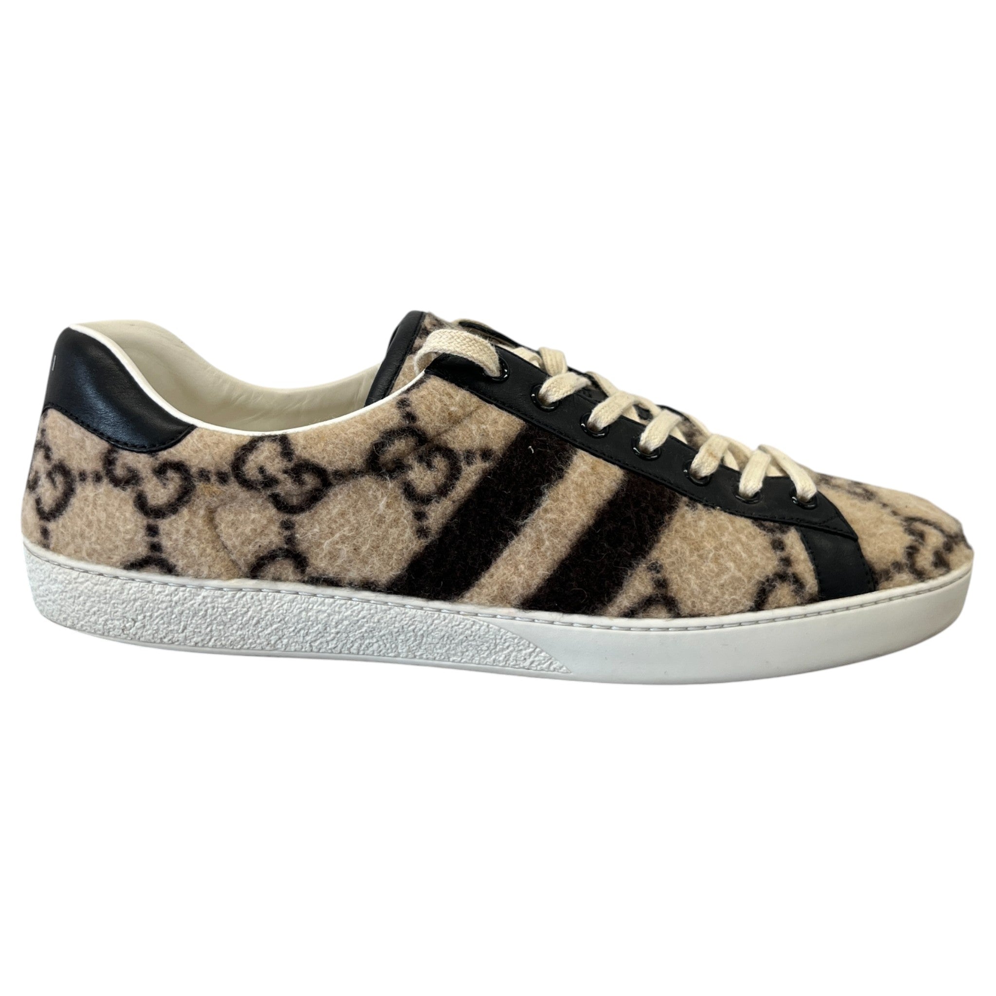 Men's Gg Supreme Ace Low Trainers Beige Size EU 44 / UK 10