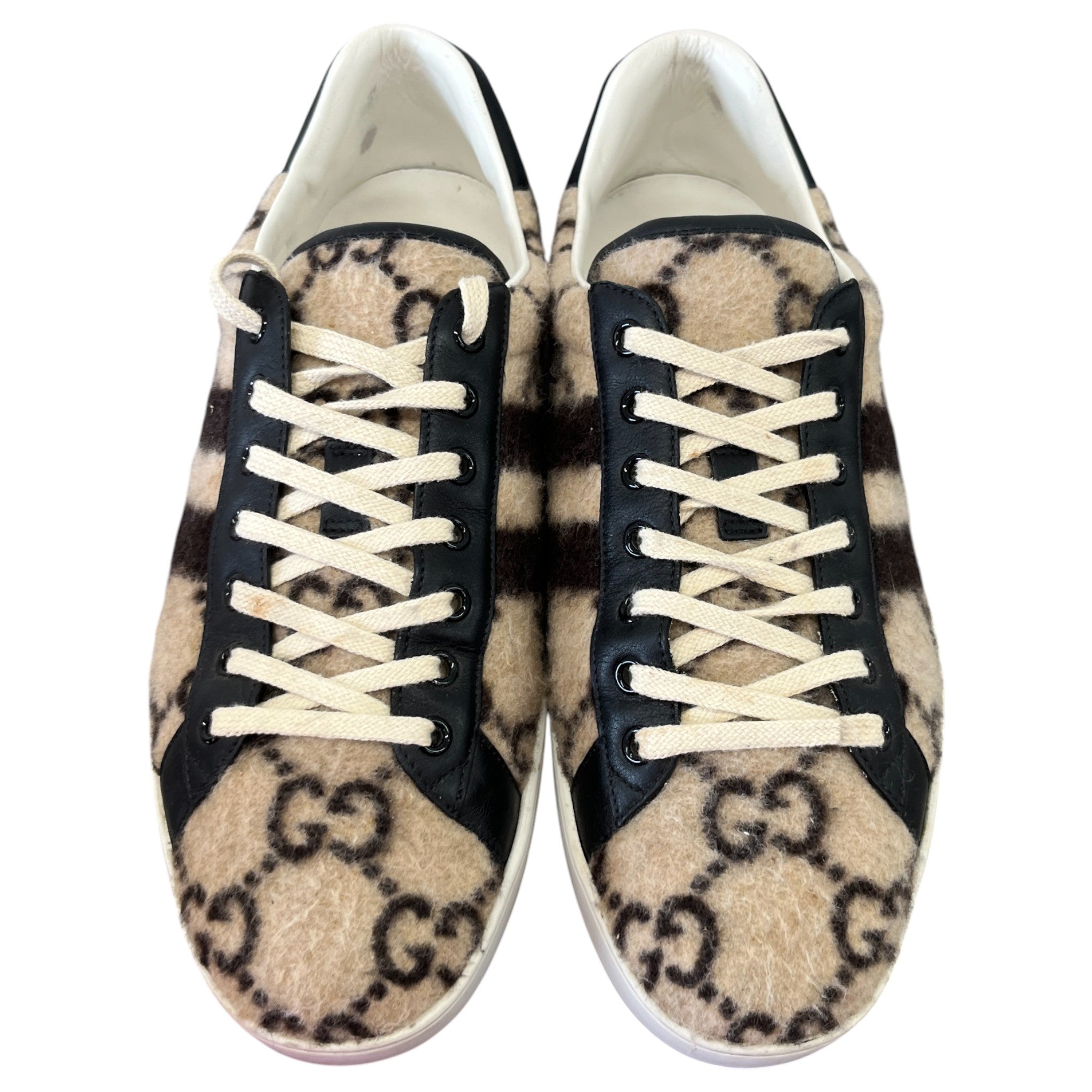 Men's Gg Supreme Ace Low Trainers Beige Size EU 44 / UK 10