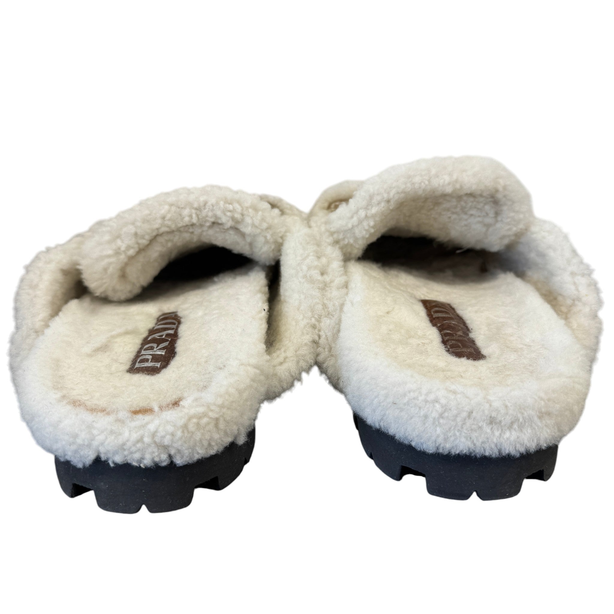 Men's Suede Shearling-Lined Mules Beige Size EU 45 / UK 11