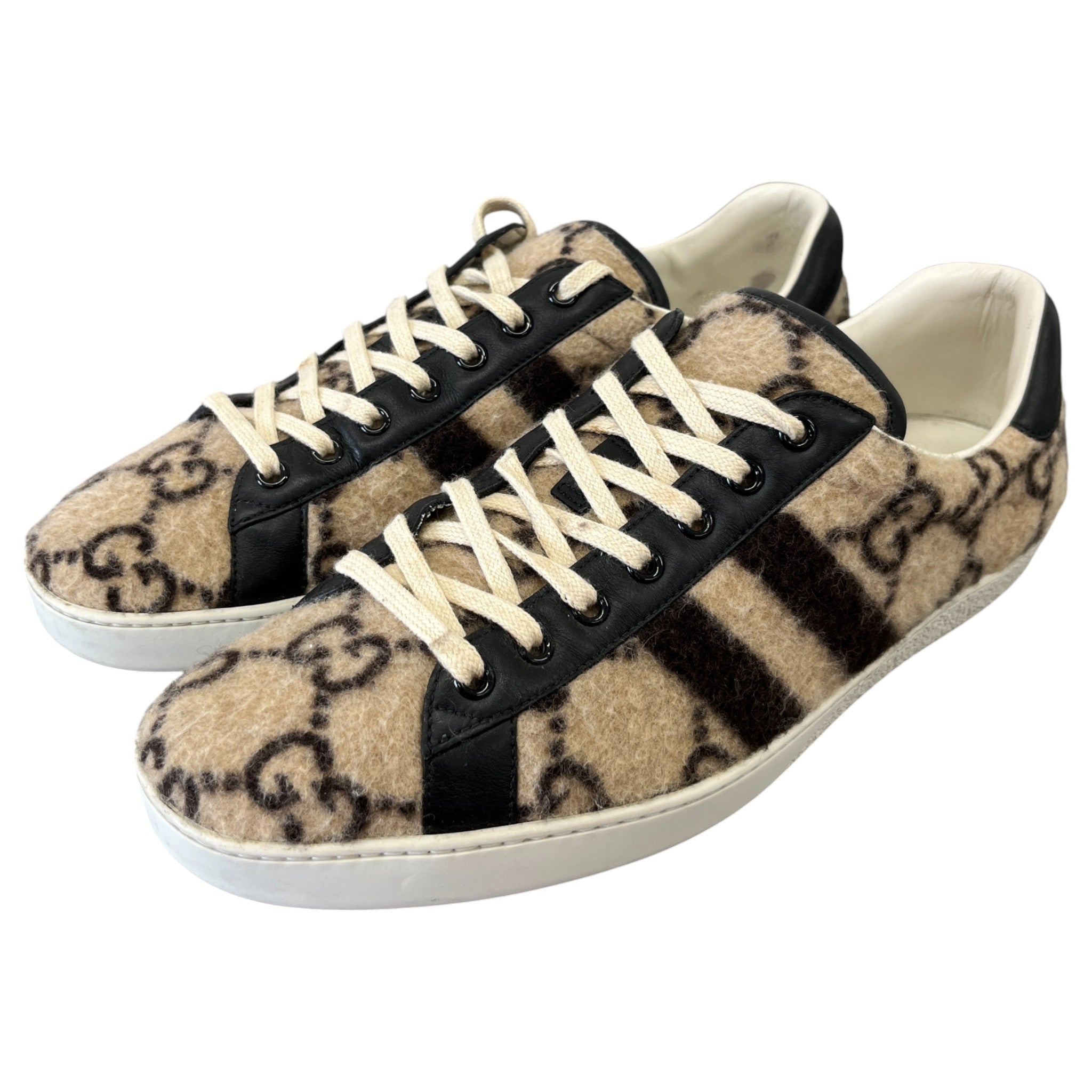 Men's Gg Supreme Ace Low Trainers Beige Size EU 44 / UK 10