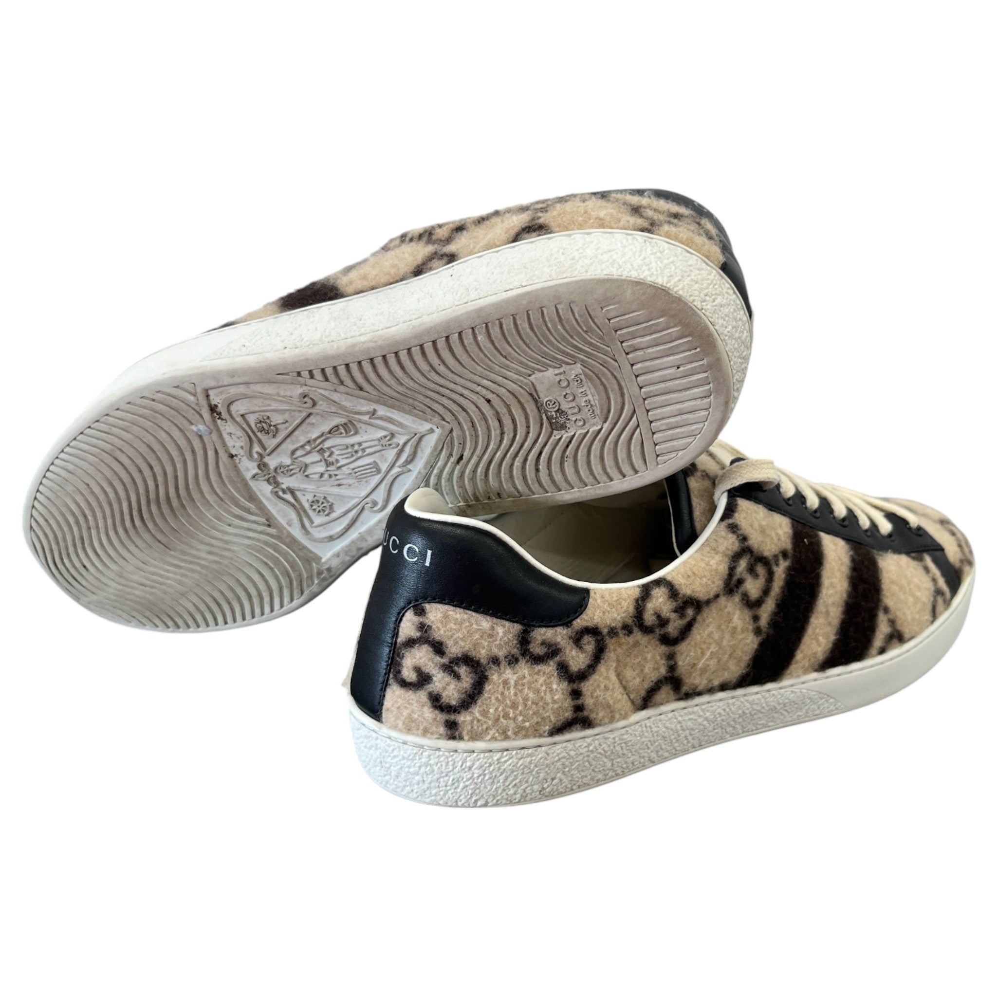 Men's Gg Supreme Ace Low Trainers Beige Size EU 44 / UK 10