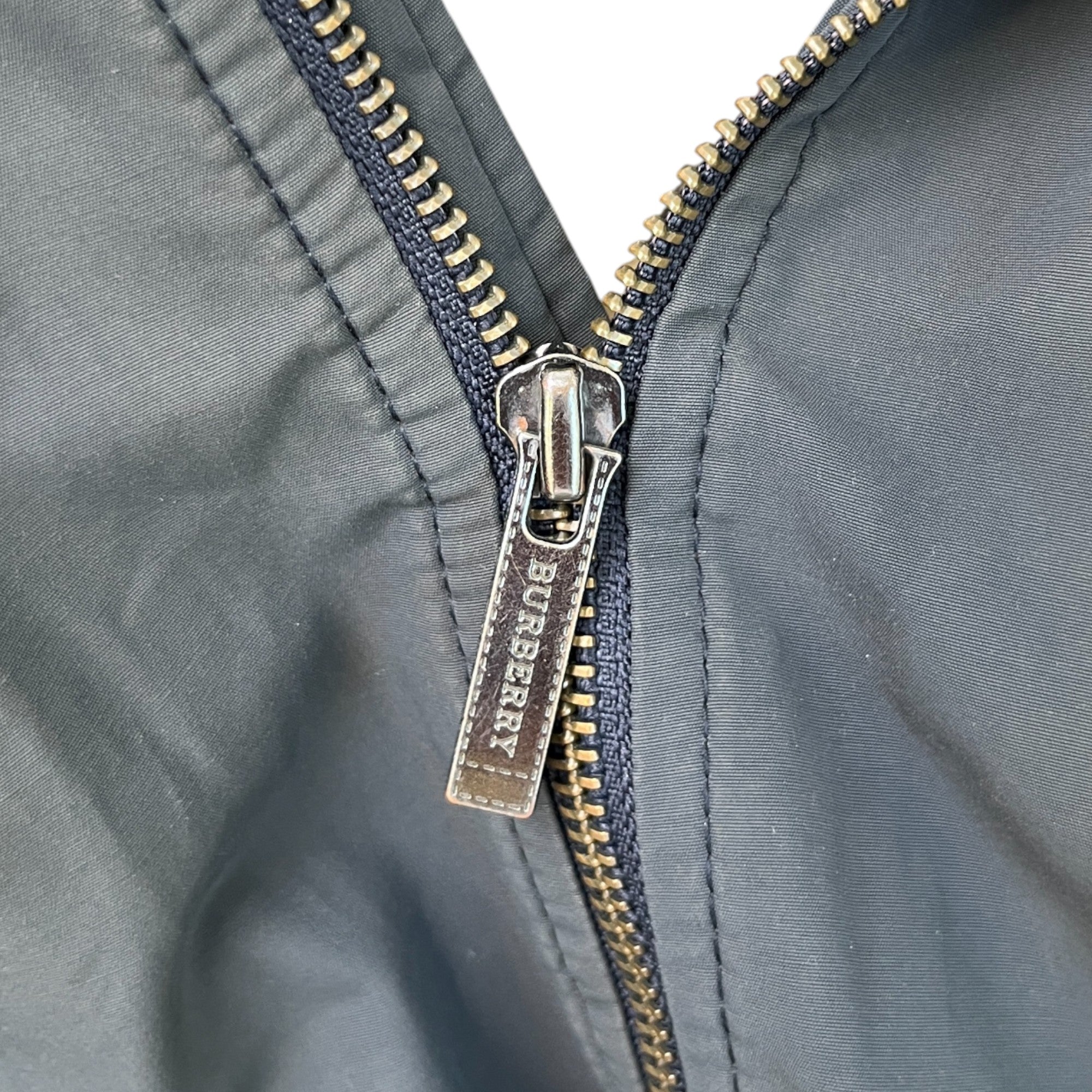 Men's Checkered Zip Up Jacket Grey Size XL