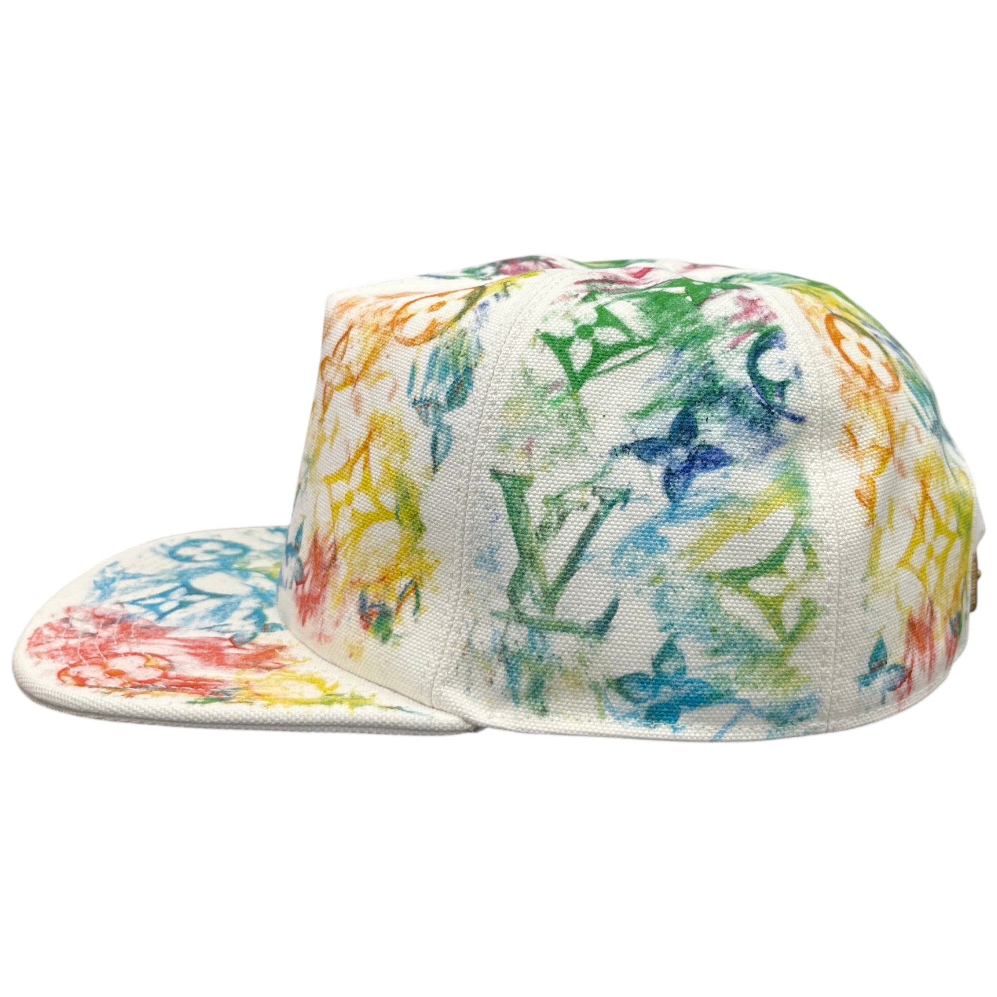 Men's Multicolor Watercolor Hat White