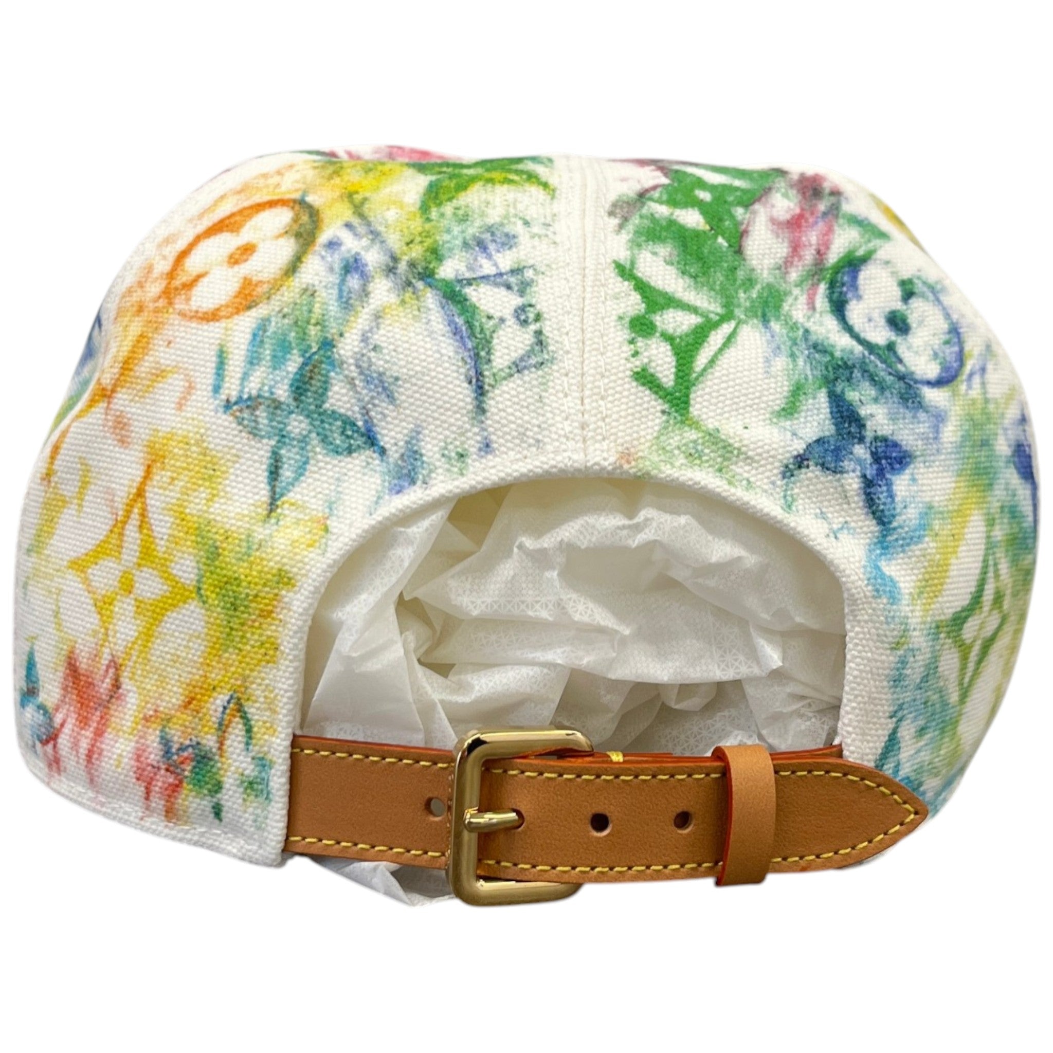 Men's Multicolor Watercolor Hat White