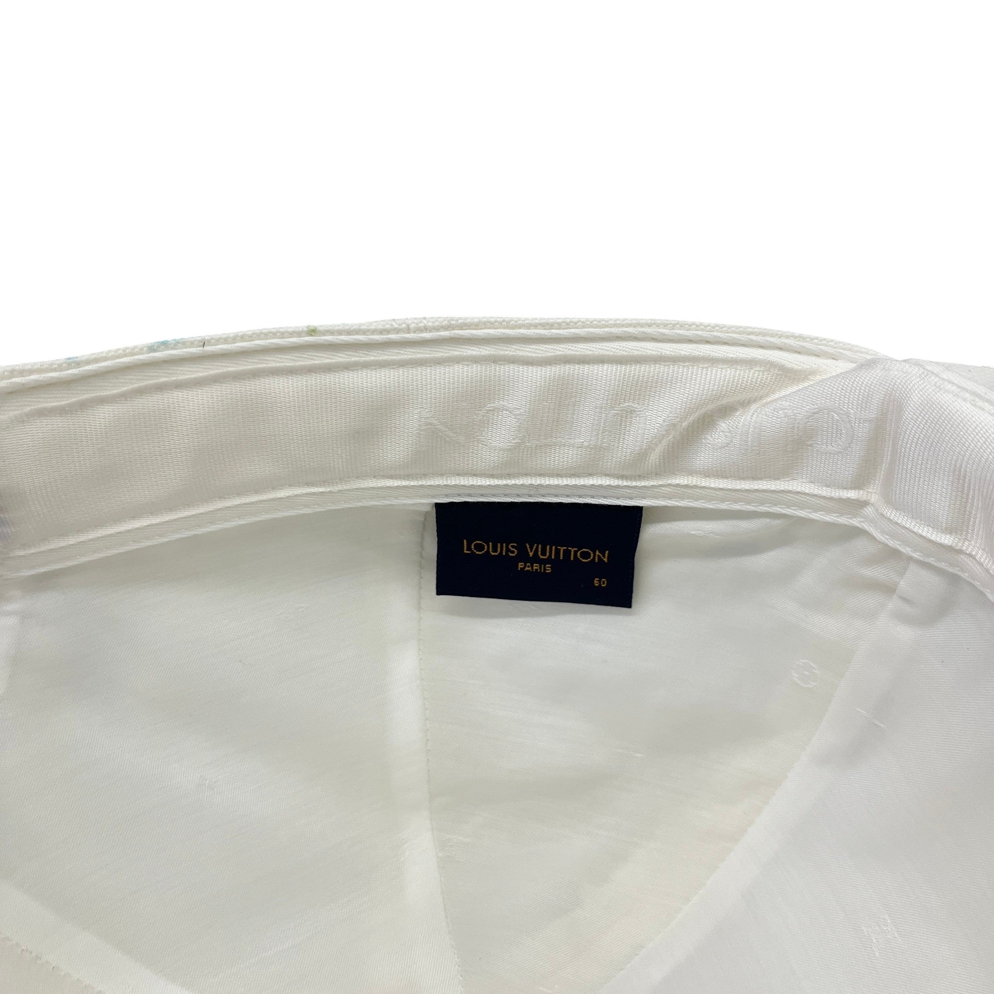 Men's Multicolor Watercolor Hat White