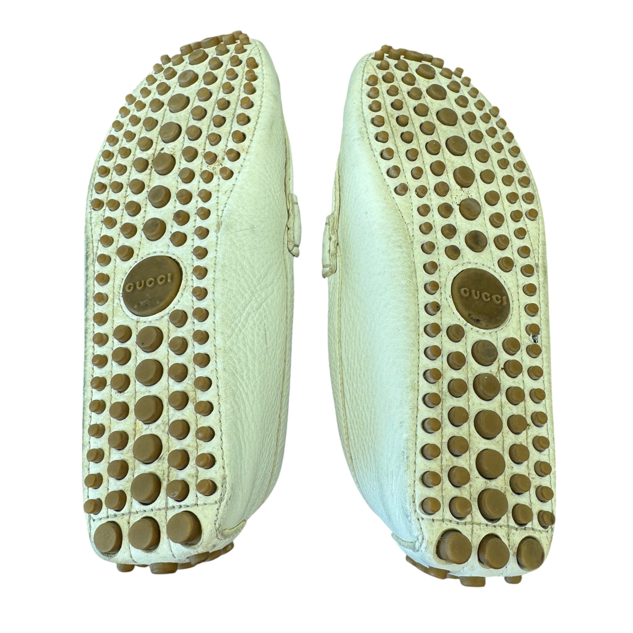 Men's Horsebit Driving Loafers White Size EU 40 / UK 6