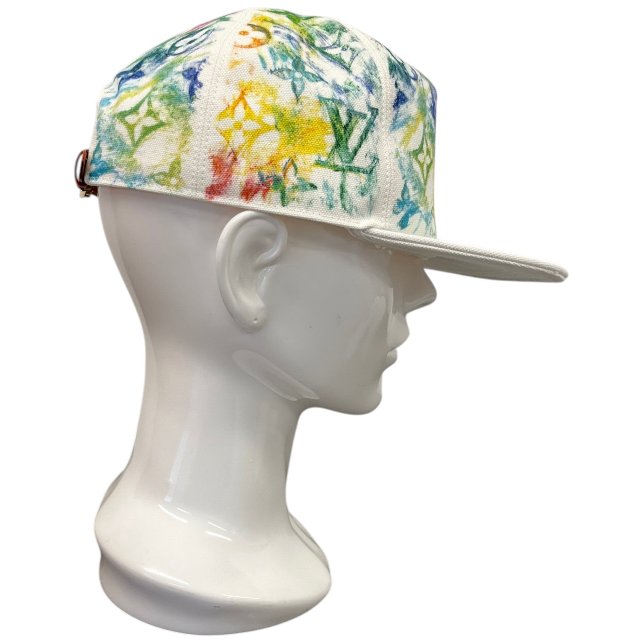 Men's Multicolor Watercolor Hat White