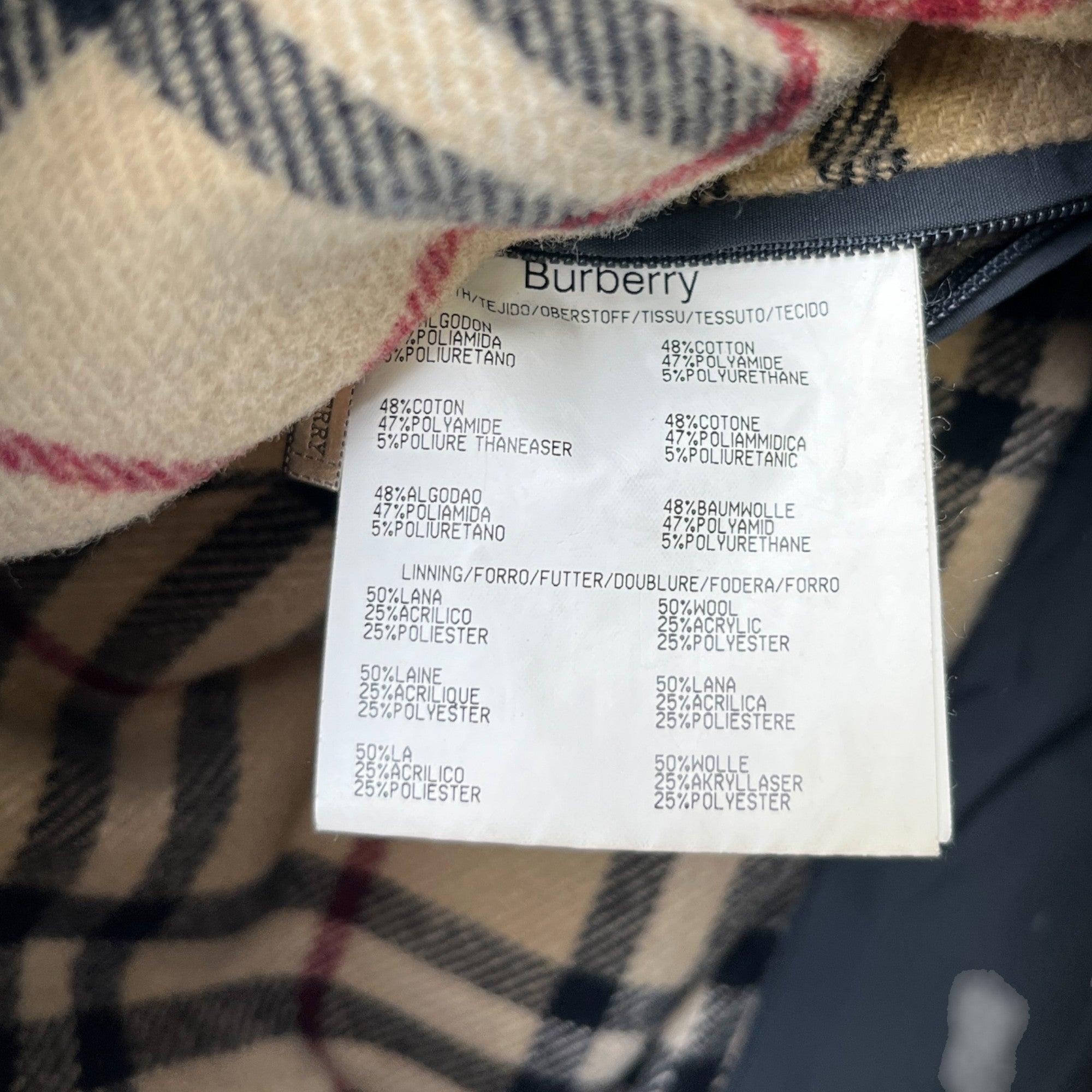 Men's Checkered Zip Up Jacket Grey Size XL