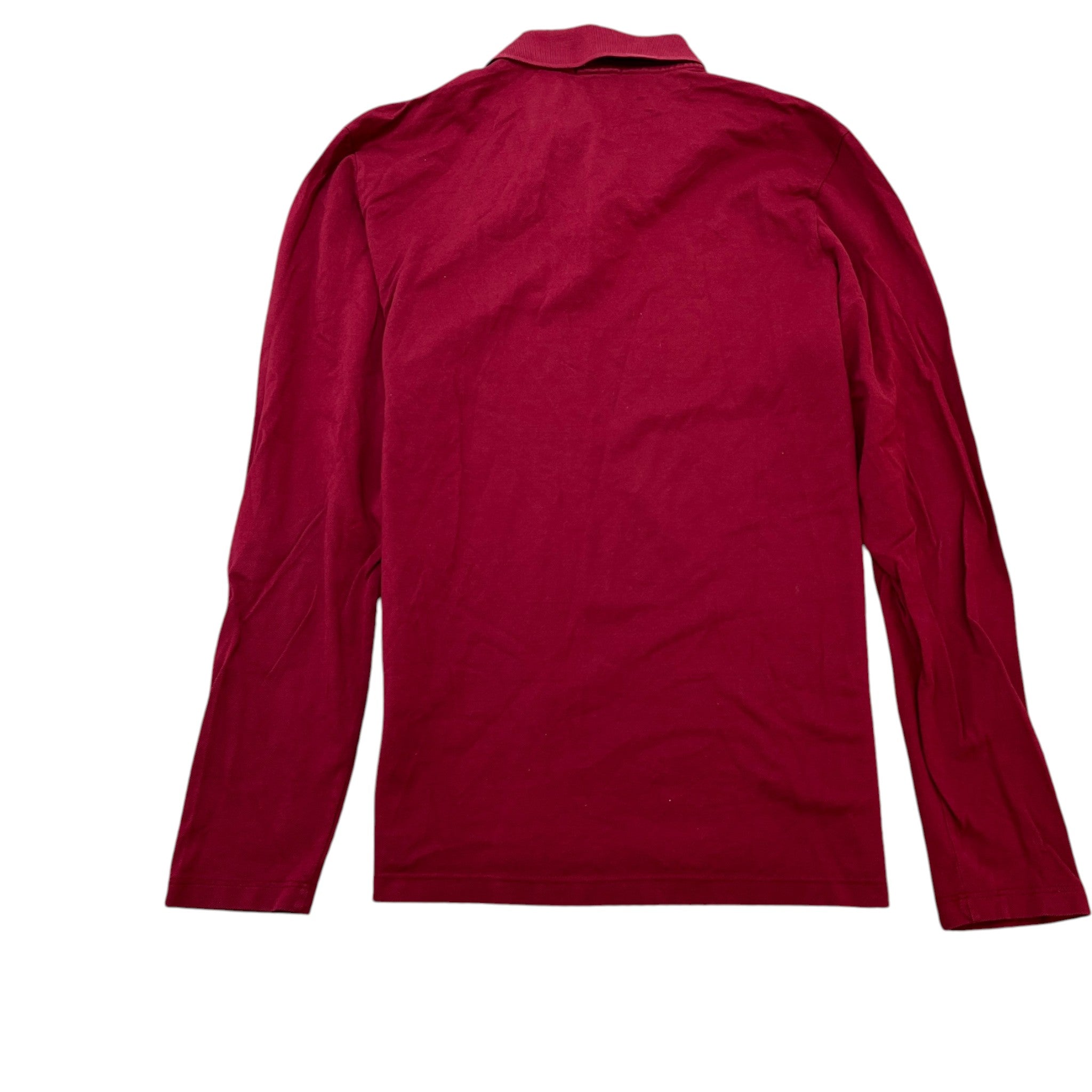 Men's Embroidered Logo Polo Shirt Burgundy Size S