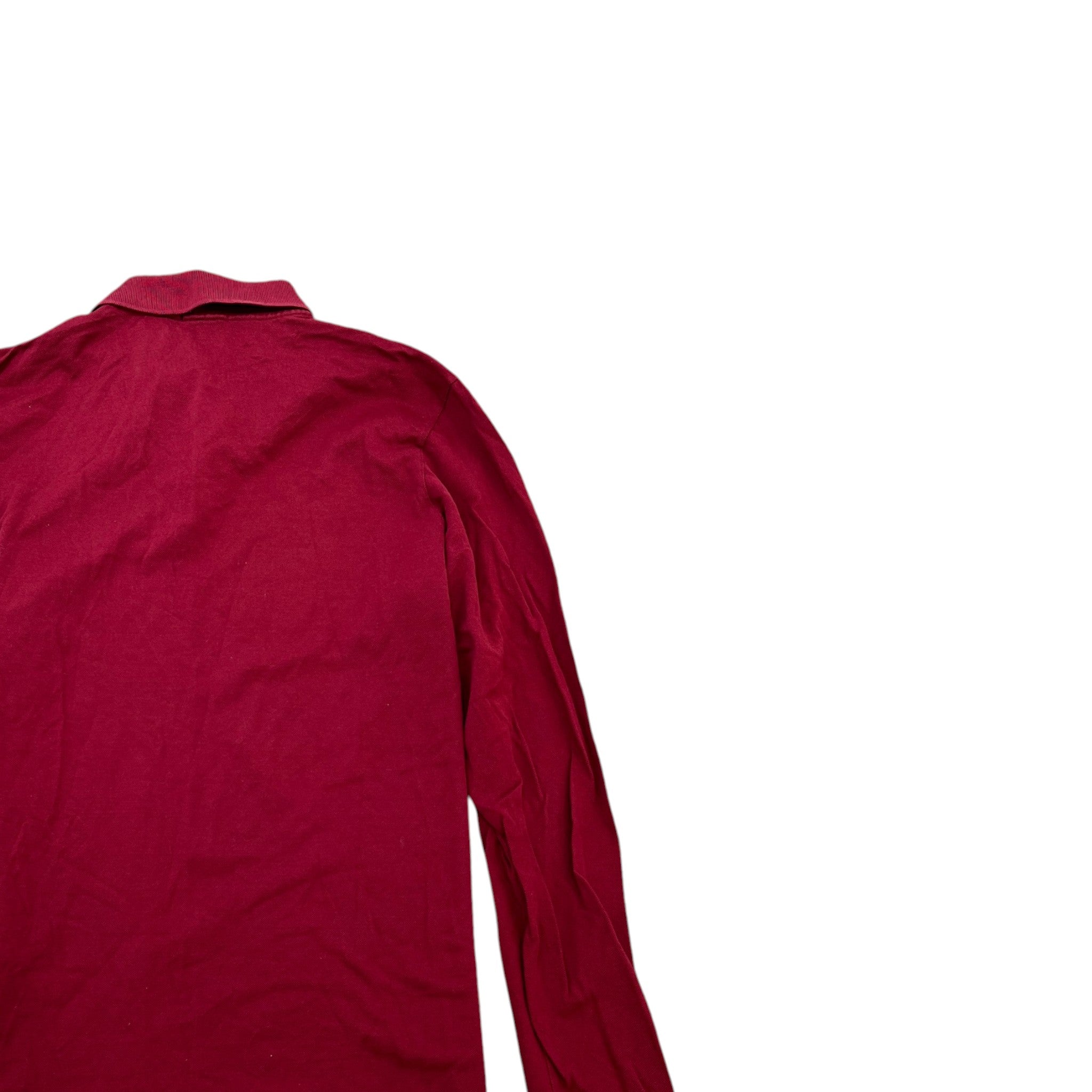 Men's Embroidered Logo Polo Shirt Burgundy Size S
