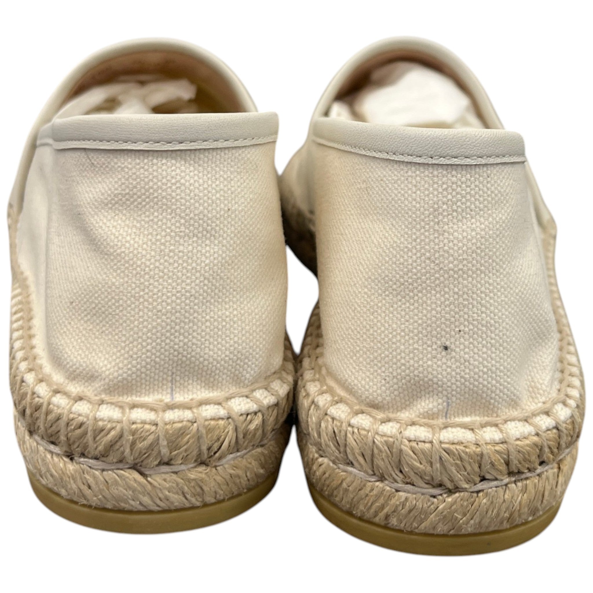 Women's Logo Print Espadrilles Cream Size EU 40 / UK 7