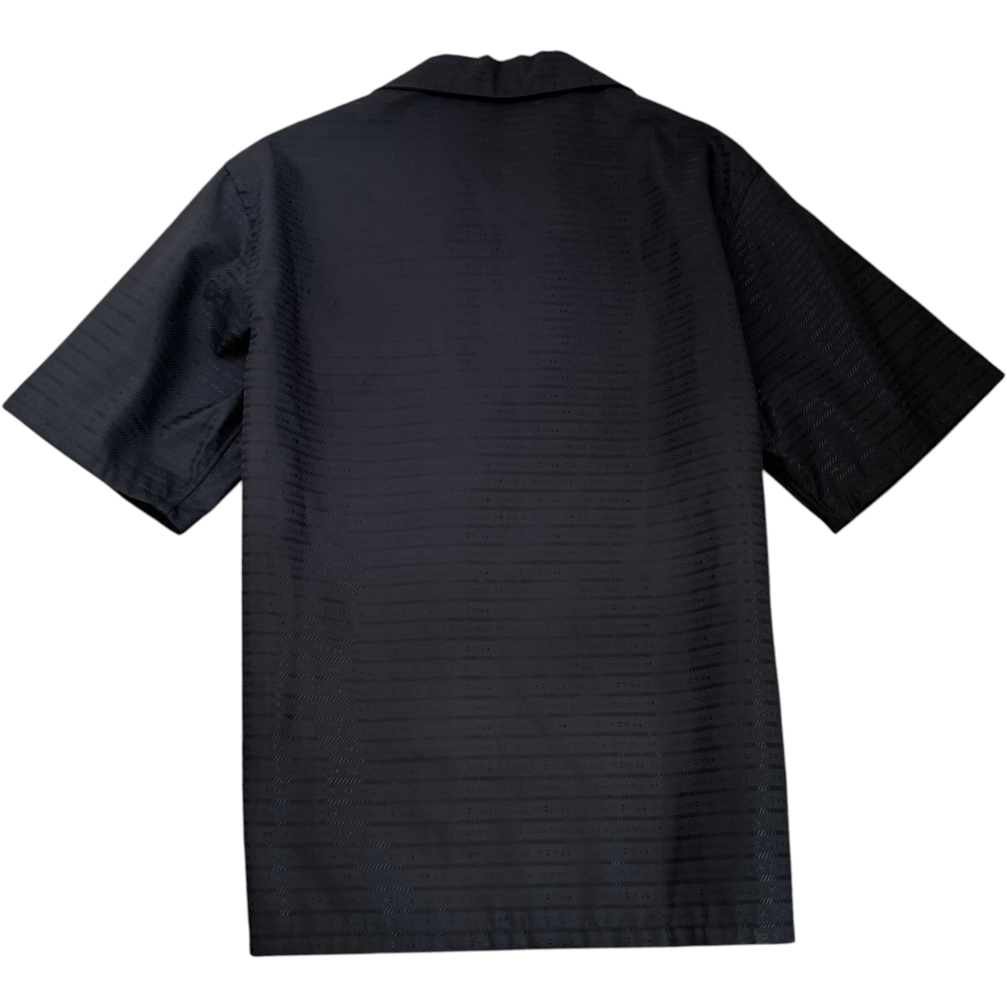 Men's Plaque Logo Short Sleeve Shirt Black Size S