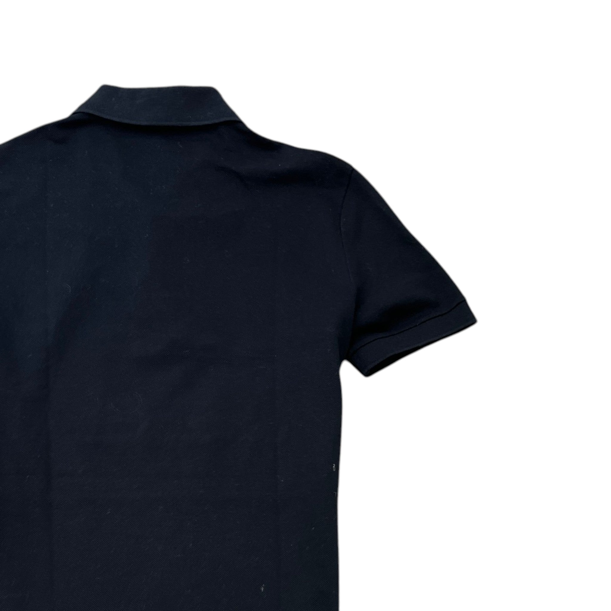 Men's Embroidered Logo Polo Shirt Black Size XS