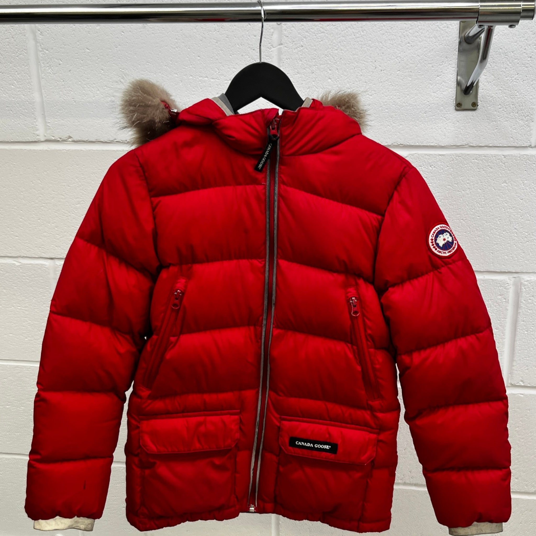 Men's Youth Oliver Junior Down Jacket Red Size Age 14-16