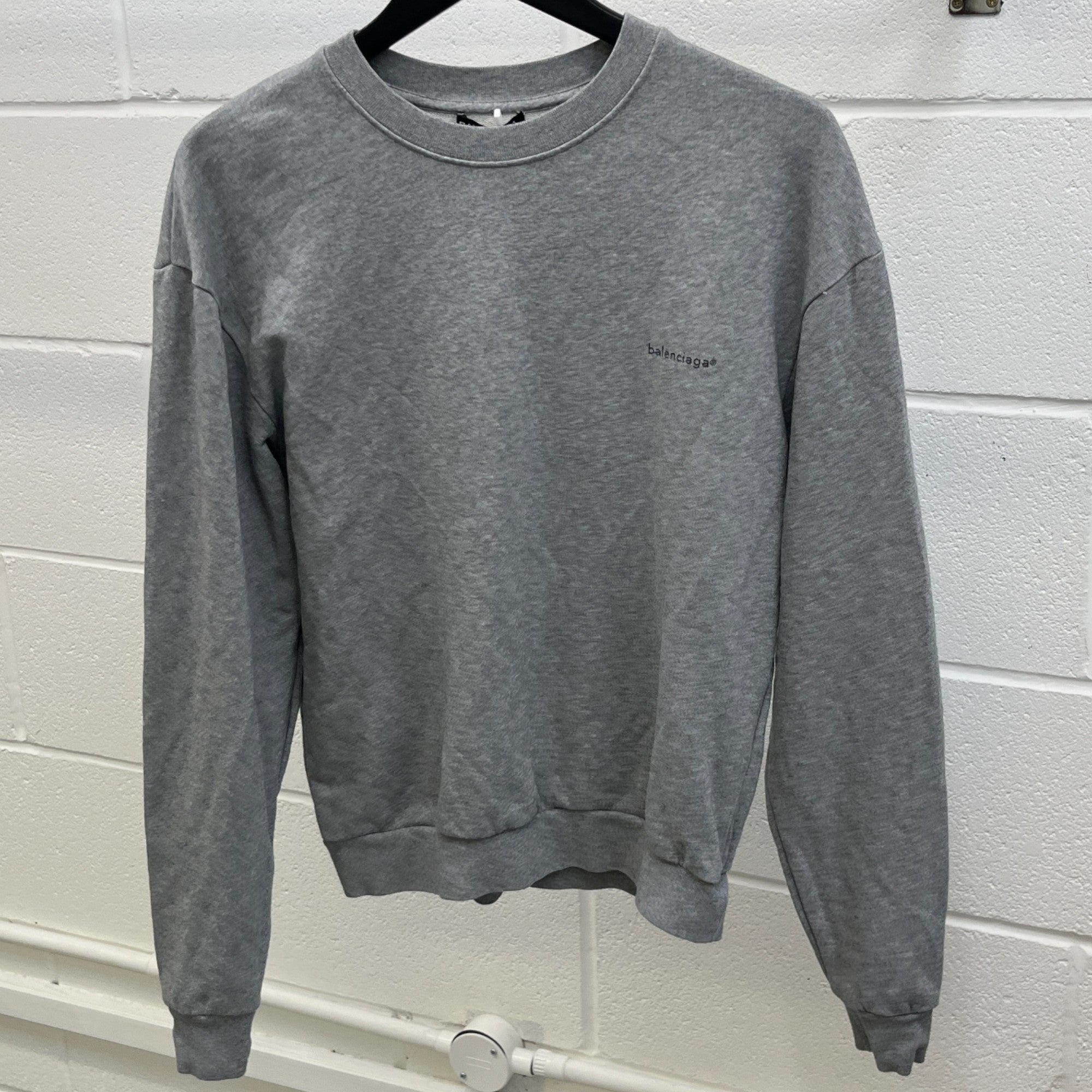 Men's Logo Crew Jumper Grey Size S