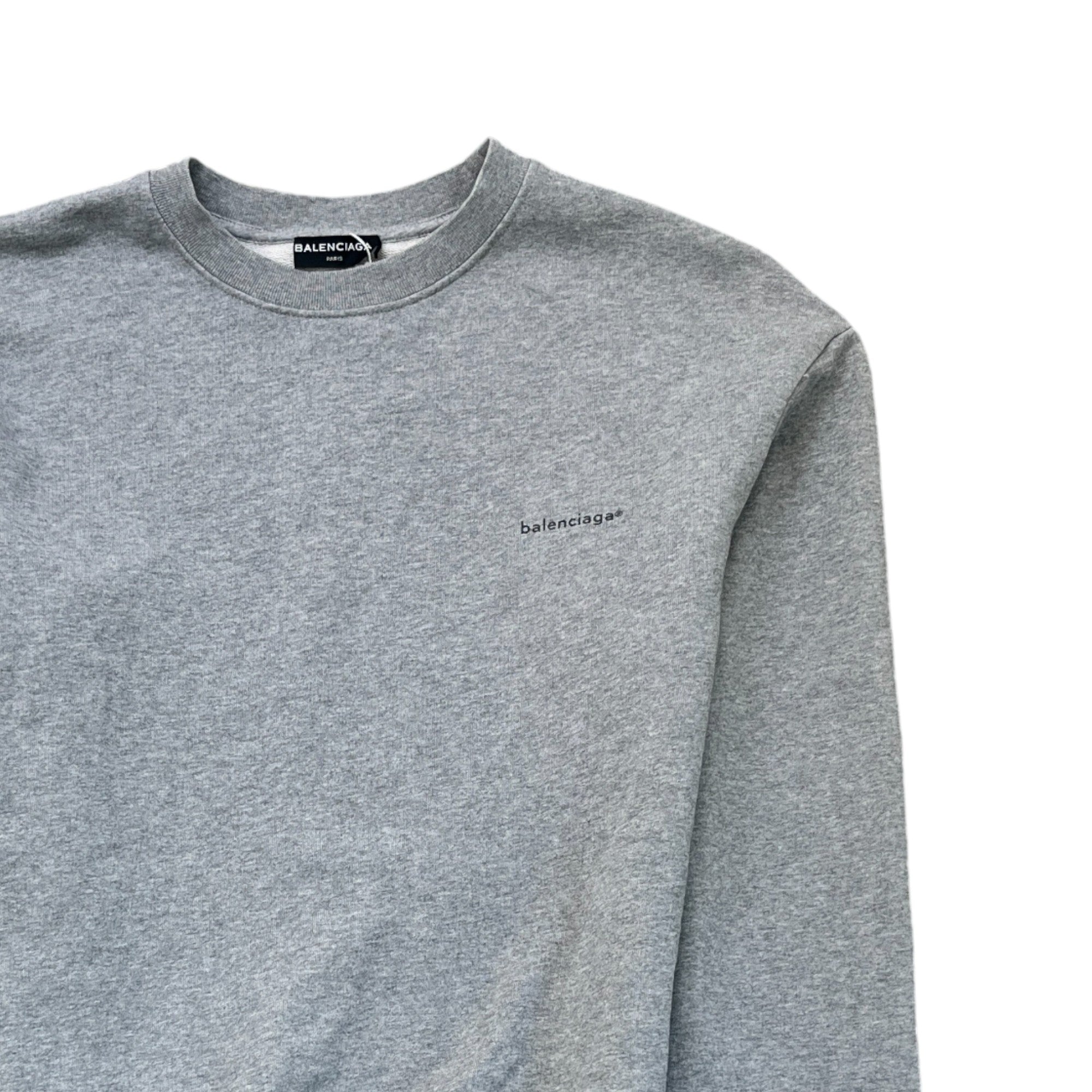 Men's Logo Crew Jumper Grey Size S