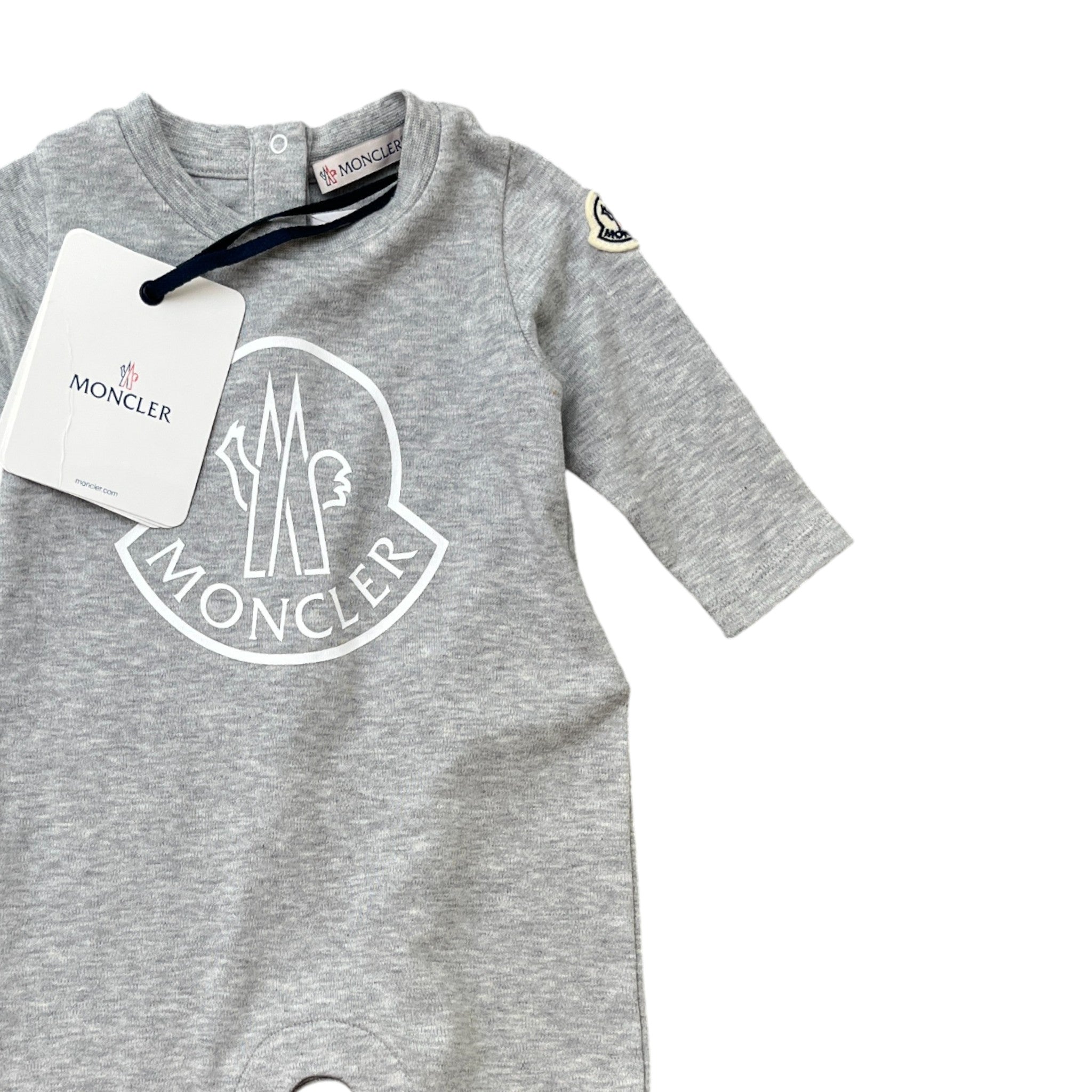 Men's Logo Print Baby 1-3 Months Top Grey Size XXS