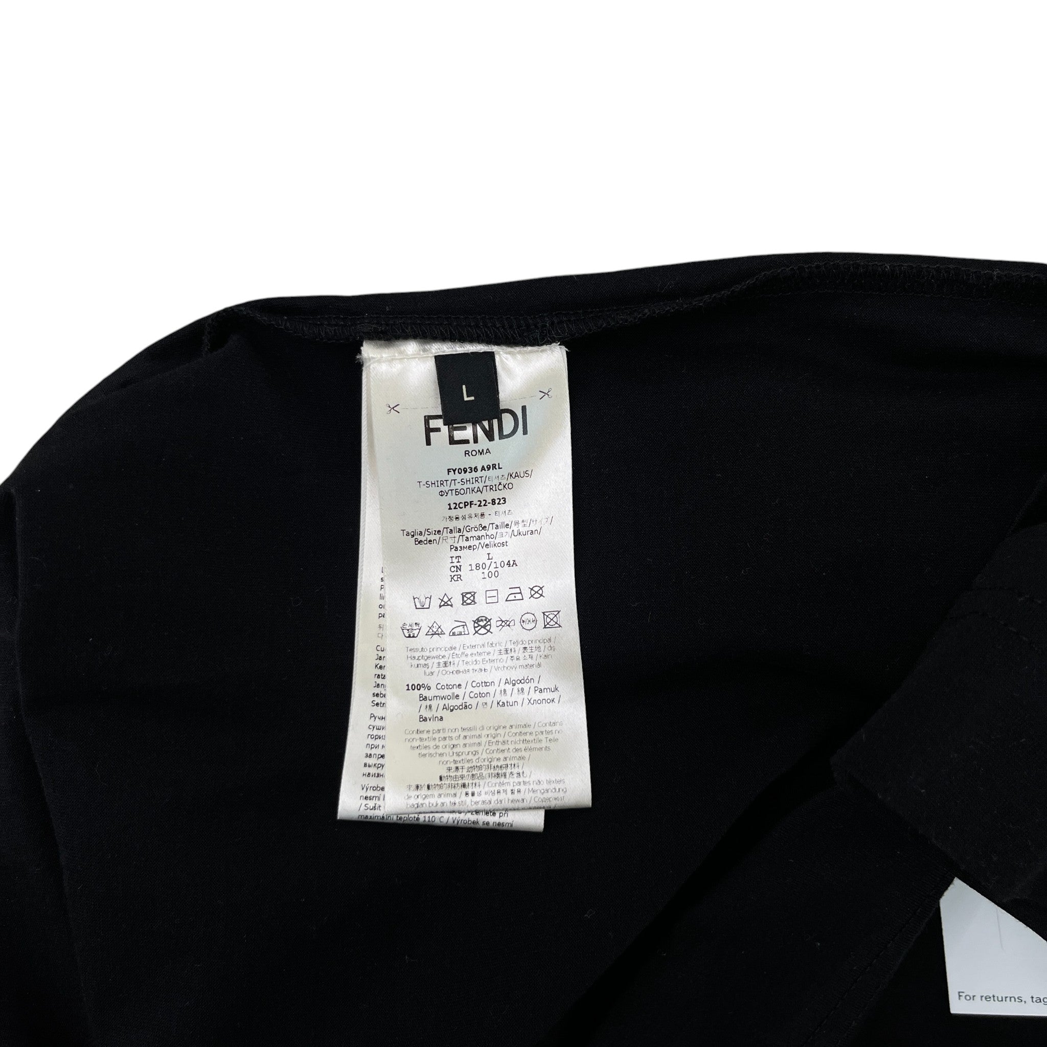Men's Logo-Applique T-Shirt Black Size L