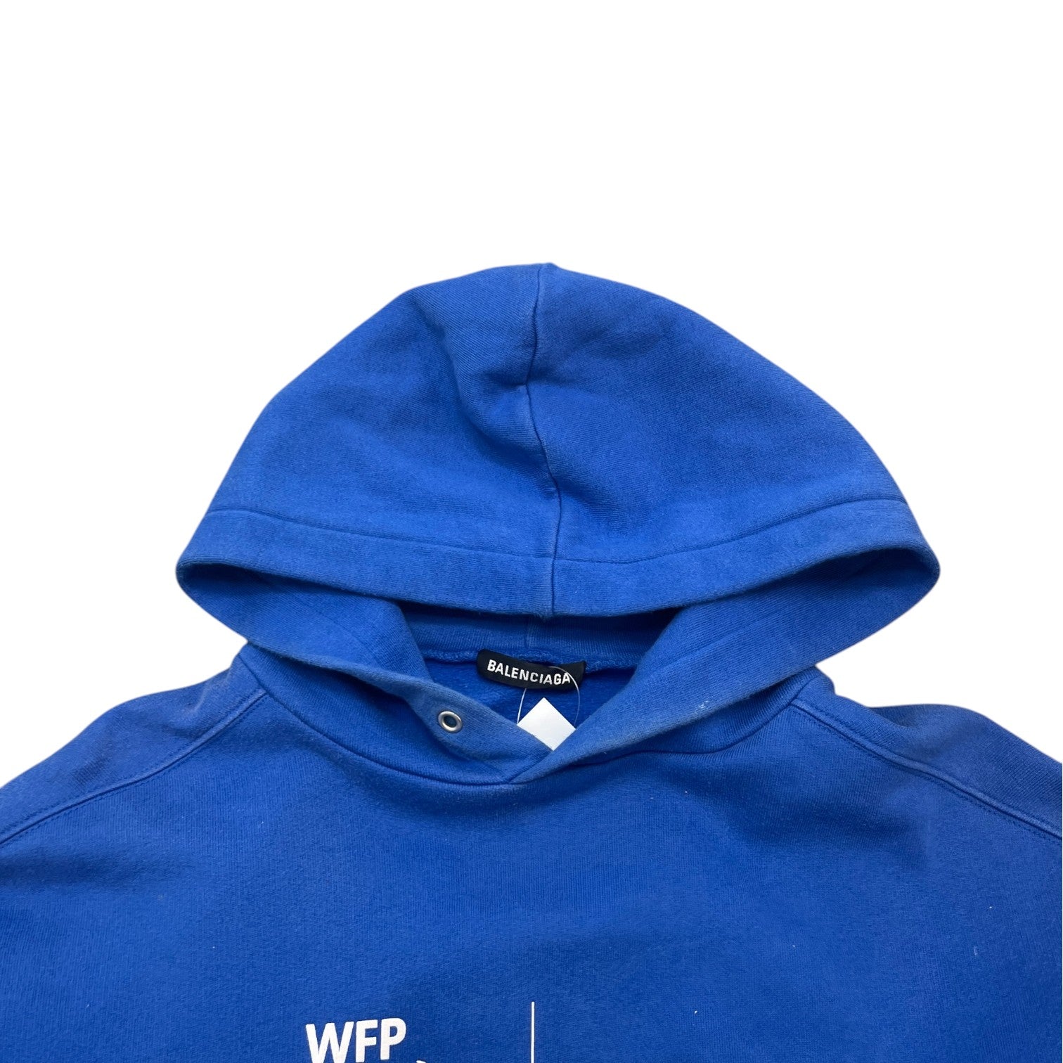 Men's World Food Programme Print Hoodie Blue Size XS