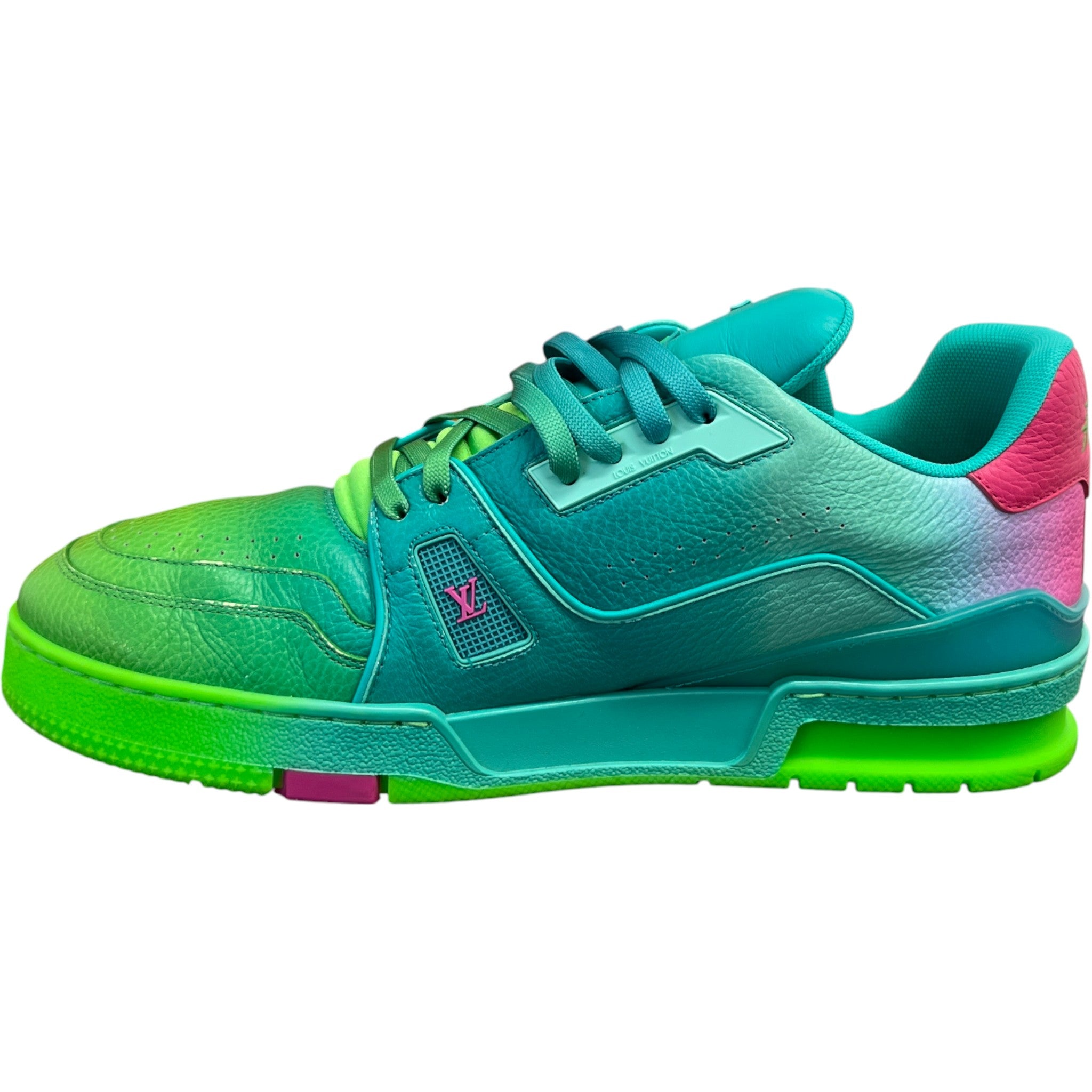 Men's Lv Ombre Low Trainers Green Size EU 42 / UK 8