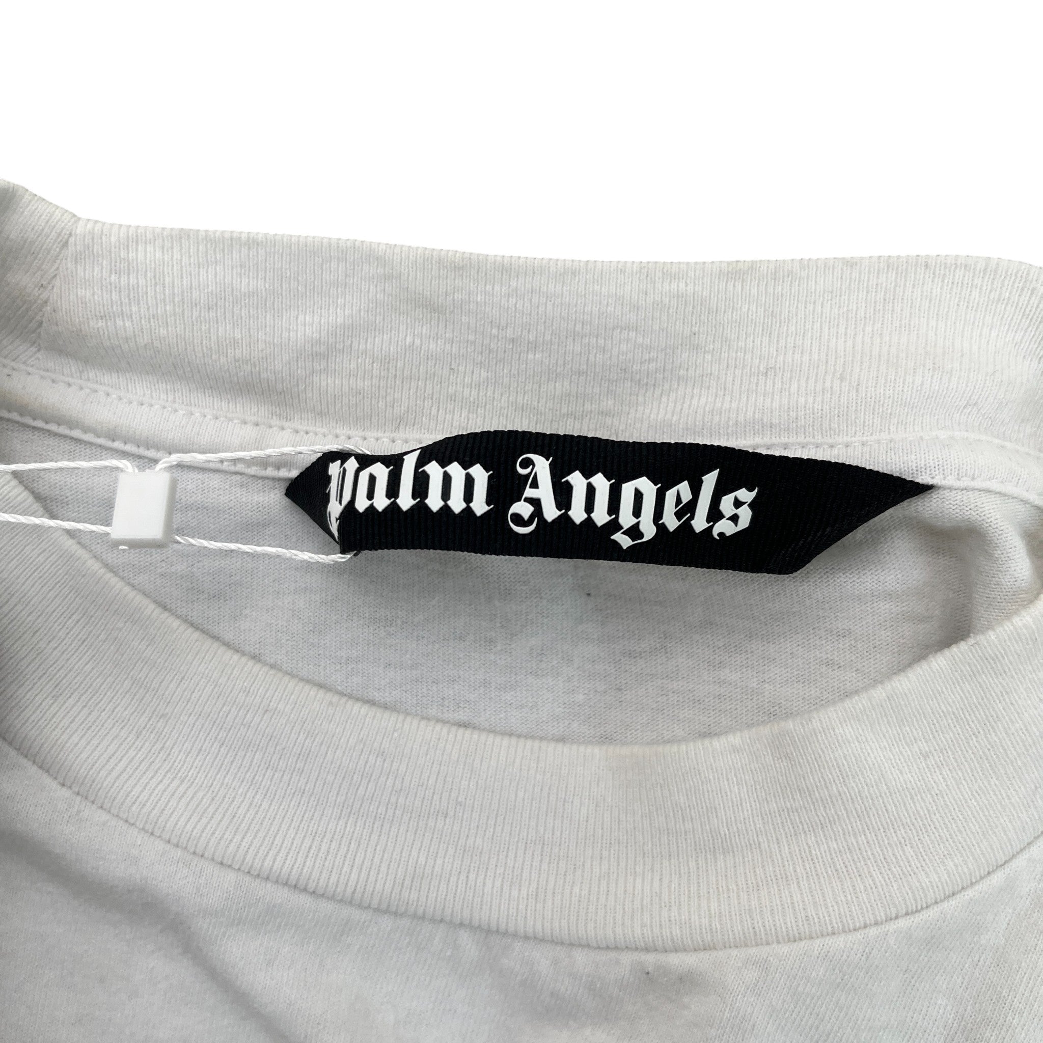 Men's Embroidered Logo T-Shirt White Size XL