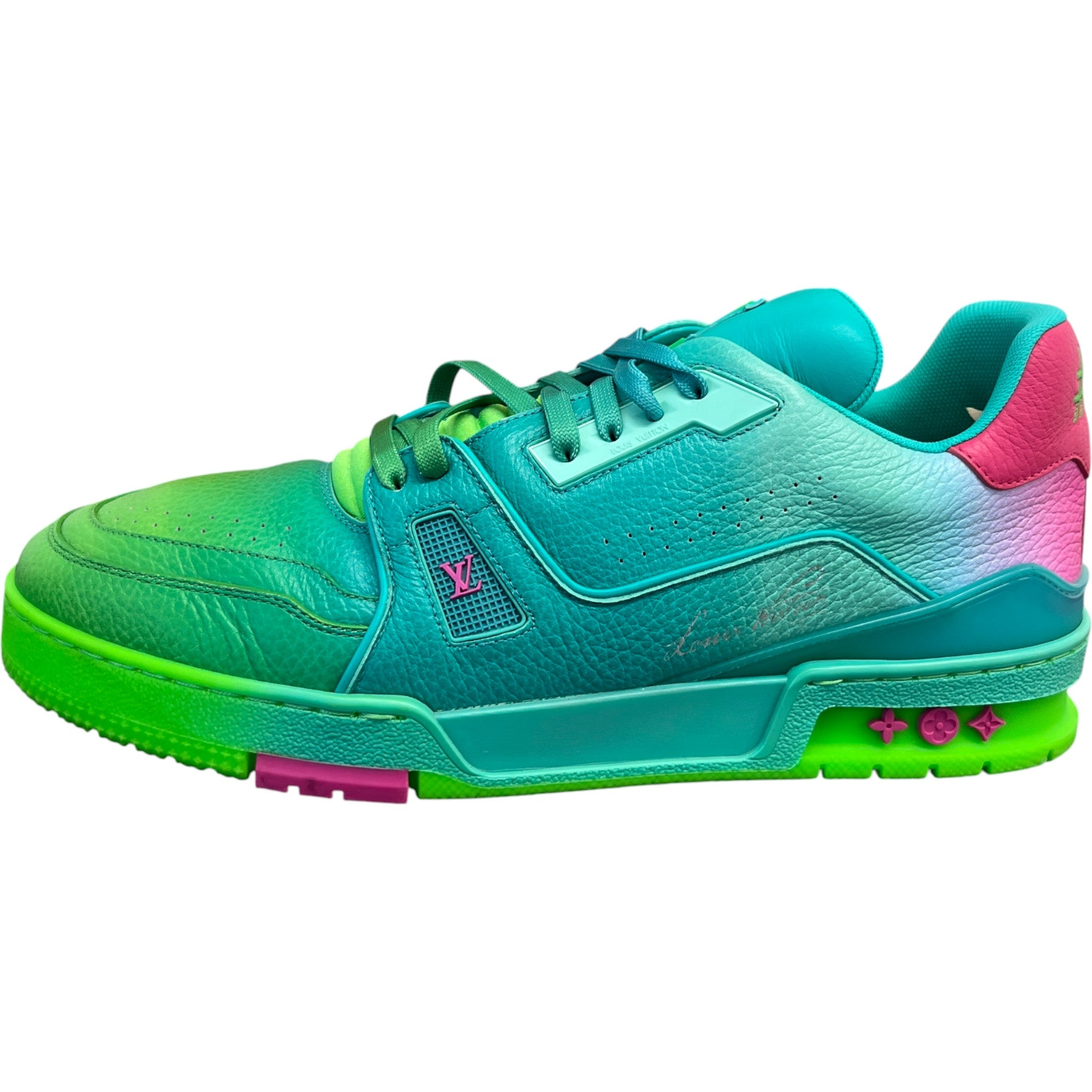 Men's Lv Ombre Low Trainers Green Size EU 42 / UK 8