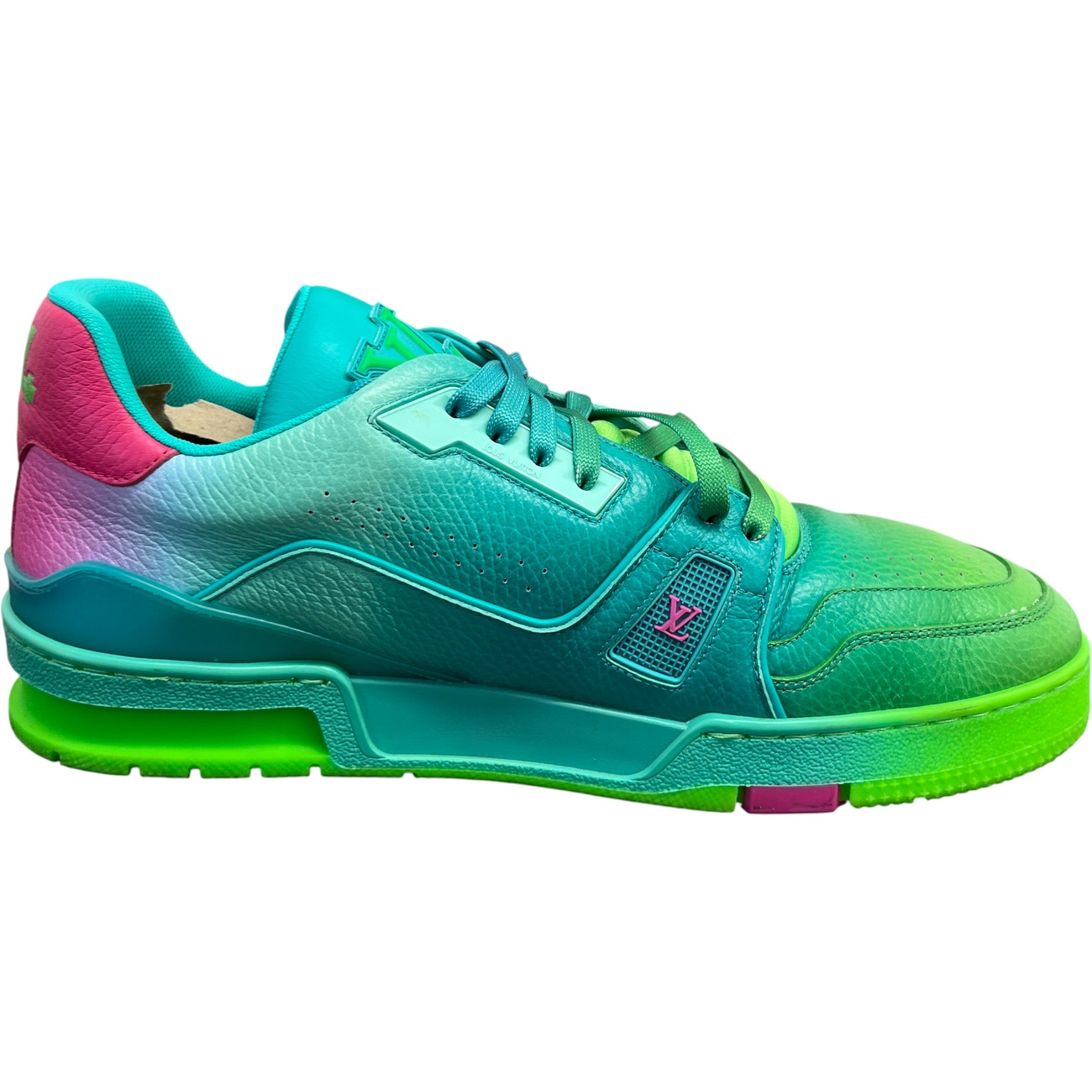 Men's Lv Ombre Low Trainers Green Size EU 42 / UK 8