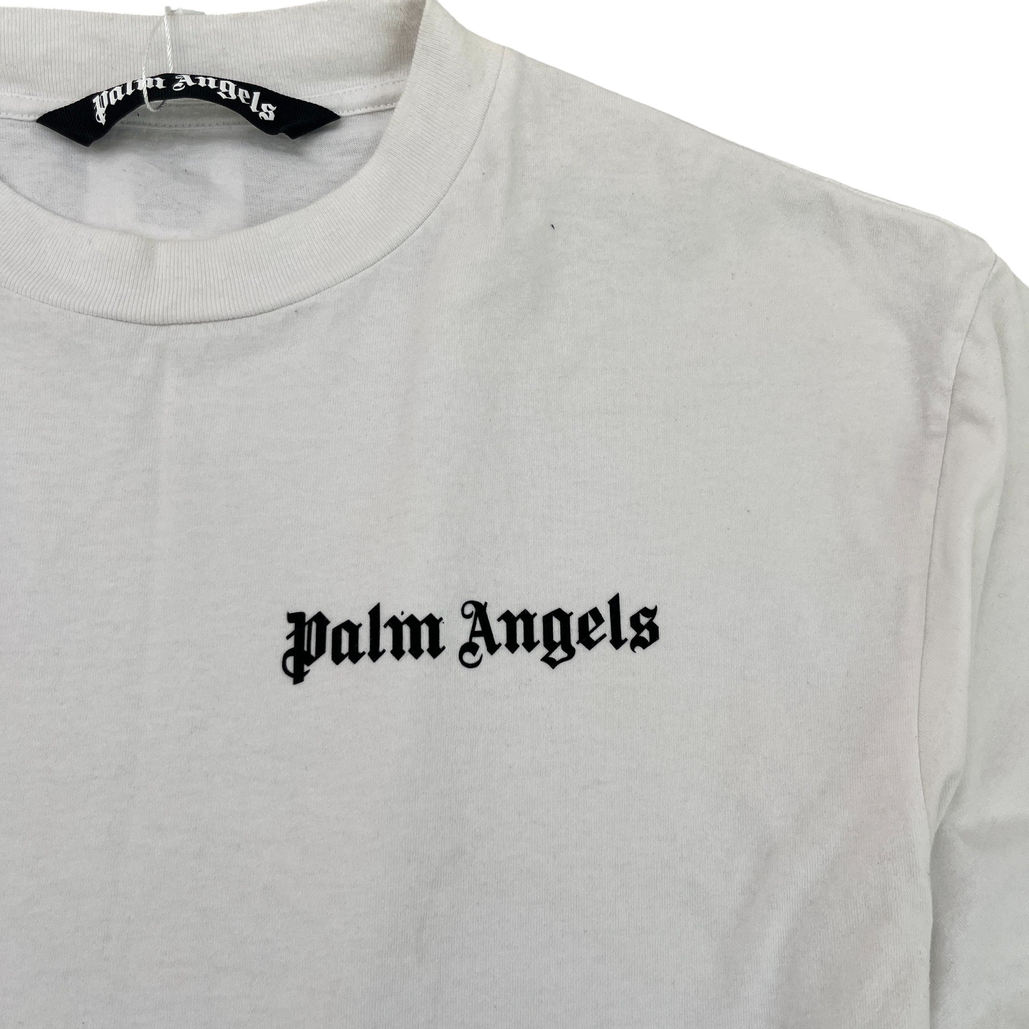 Men's Embroidered Logo T-Shirt White Size XL