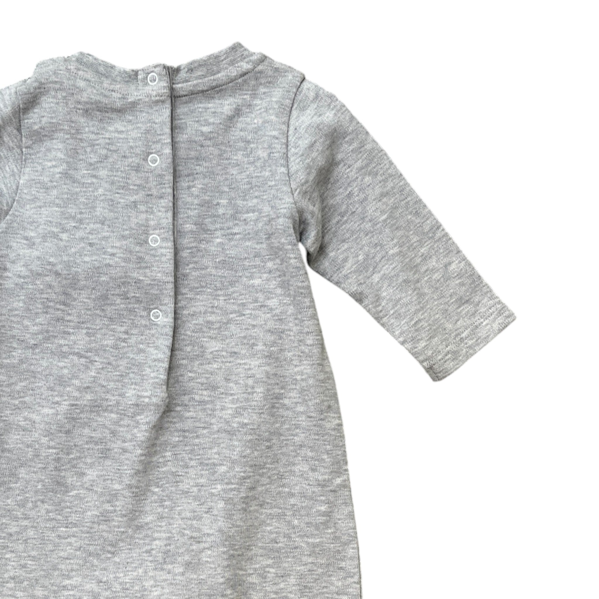 Men's Logo Print Baby 1-3 Months Top Grey Size XXS